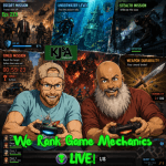 Episode 215: We Rank Game Mechanics LIVE! — K J and A Podcast cover