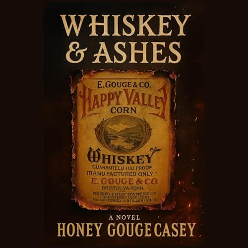 Whiskey &amp;amp; Ashes by Honey Gouge Casey - Enjoy Into A Riveting Full Audiobook Before Bedtime. cover