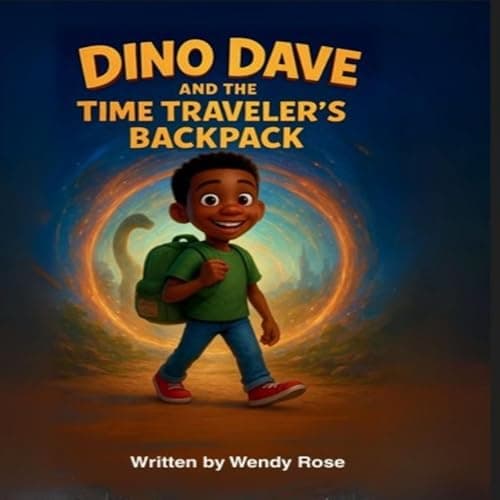 Dino Dave and the Time Travelers Backpack by Wendy Rose - Dive Into The Full Audiobook That Keeps Book-Lovers Hooked. cover