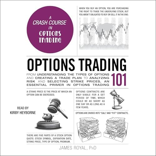 Options Trading 101 by James Royal PhD - Grab Your Day With A Eye-Opening Full Audiobook. cover