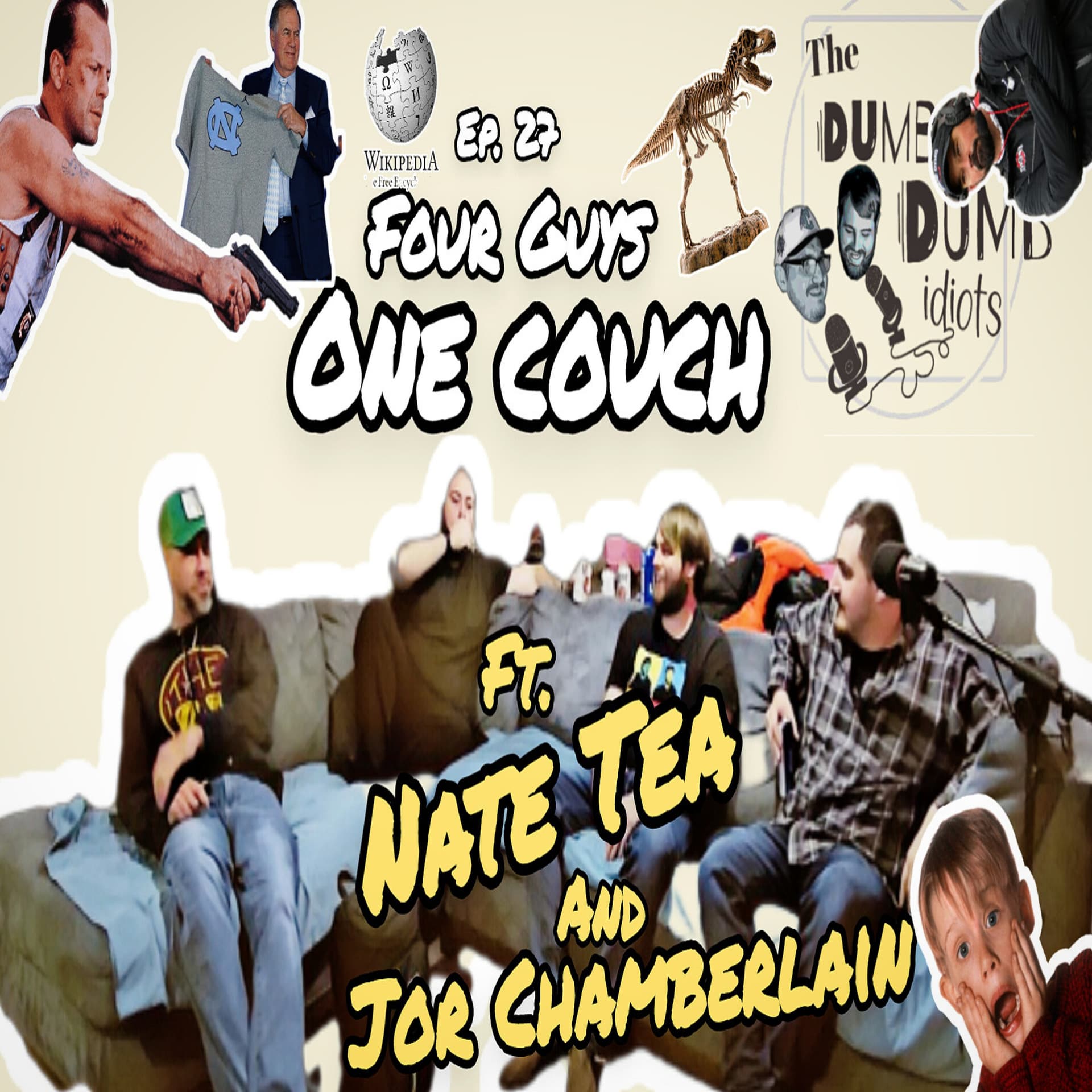 Ep. 27 | Four Guys One Couch ft. Nate Tea & Joe Chamberlain - The Dumb Dumb Idiot Podcast cover