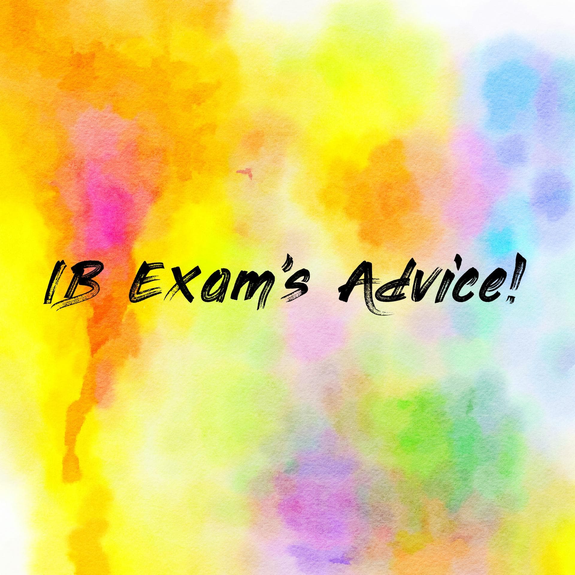 IB Exam's Advice! cover