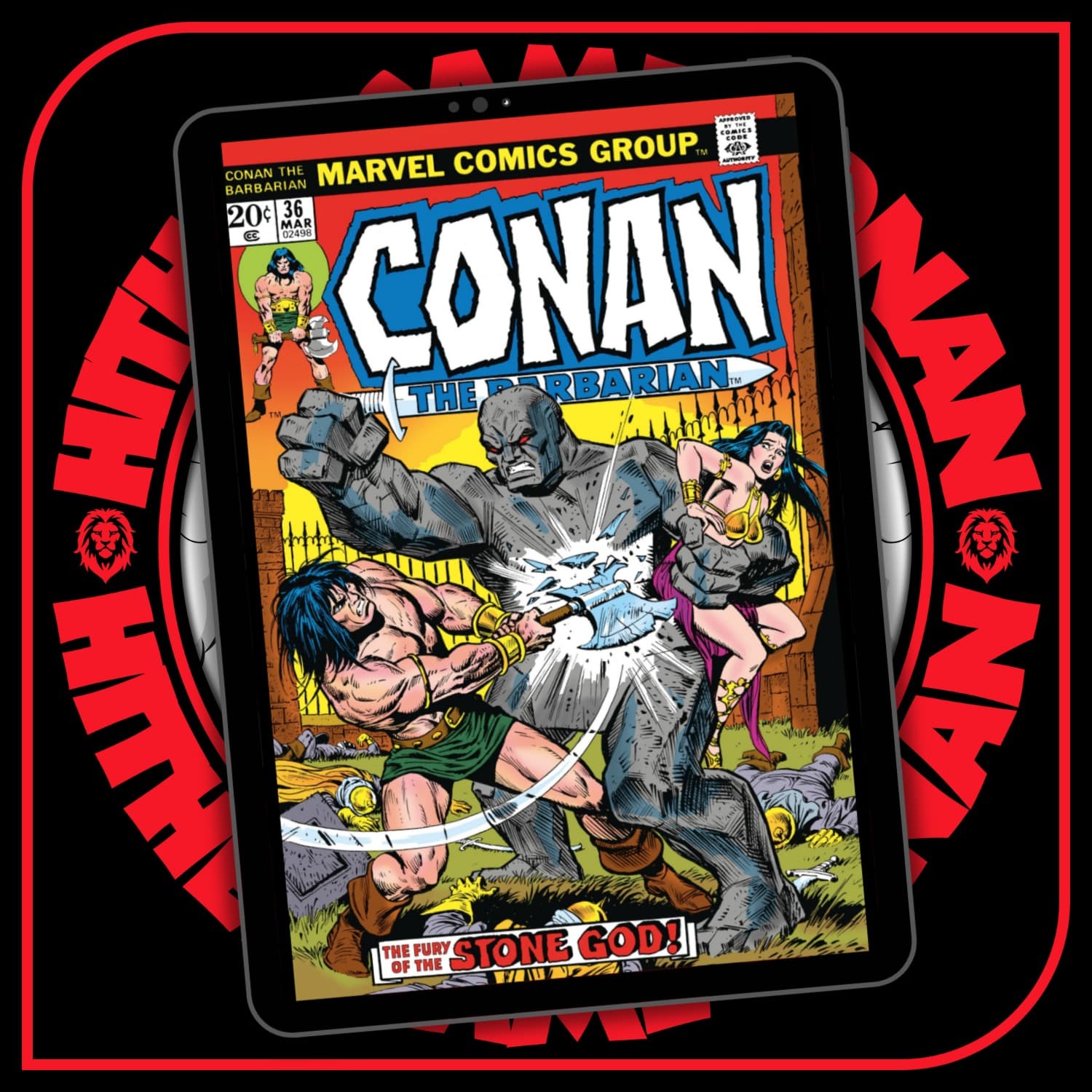 Conan the Barbarian #36 (Marvel: 1973) | Beware the Hyrkanians Bearing Gifts | 58 — Hither  Came Conan cover
