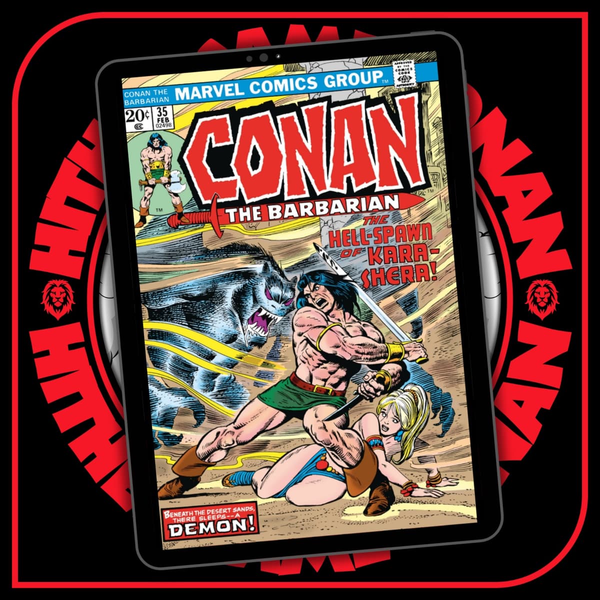 Conan the Barbarian #35 (Marvel: 1973) | The Hell-Spawn of Kara-Shehr | 57 - Hither  Came Conan cover