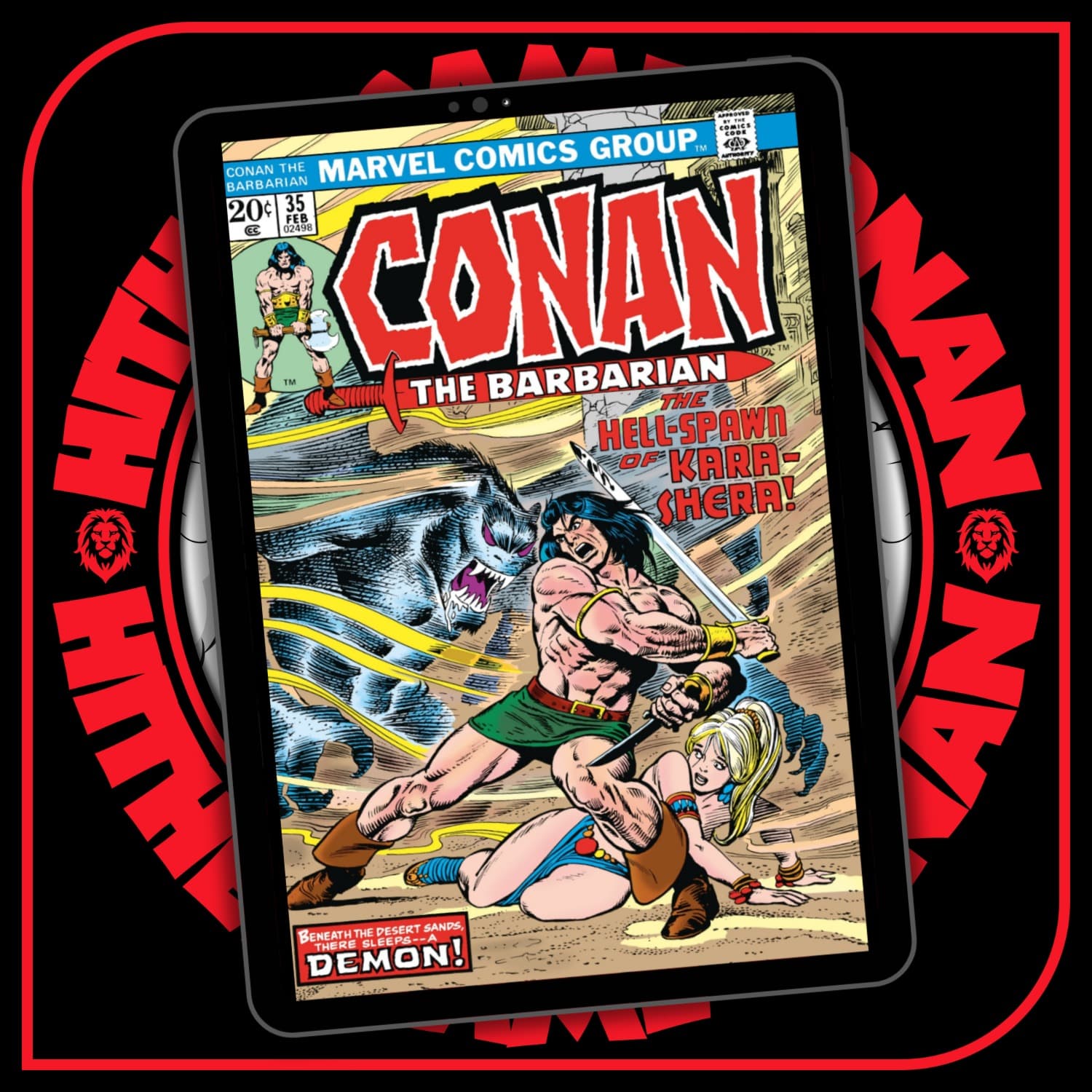 Conan the Barbarian #35 (Marvel: 1973) | The Hell-Spawn of Kara-Shehr | 57 - Hither  Came Conan cover