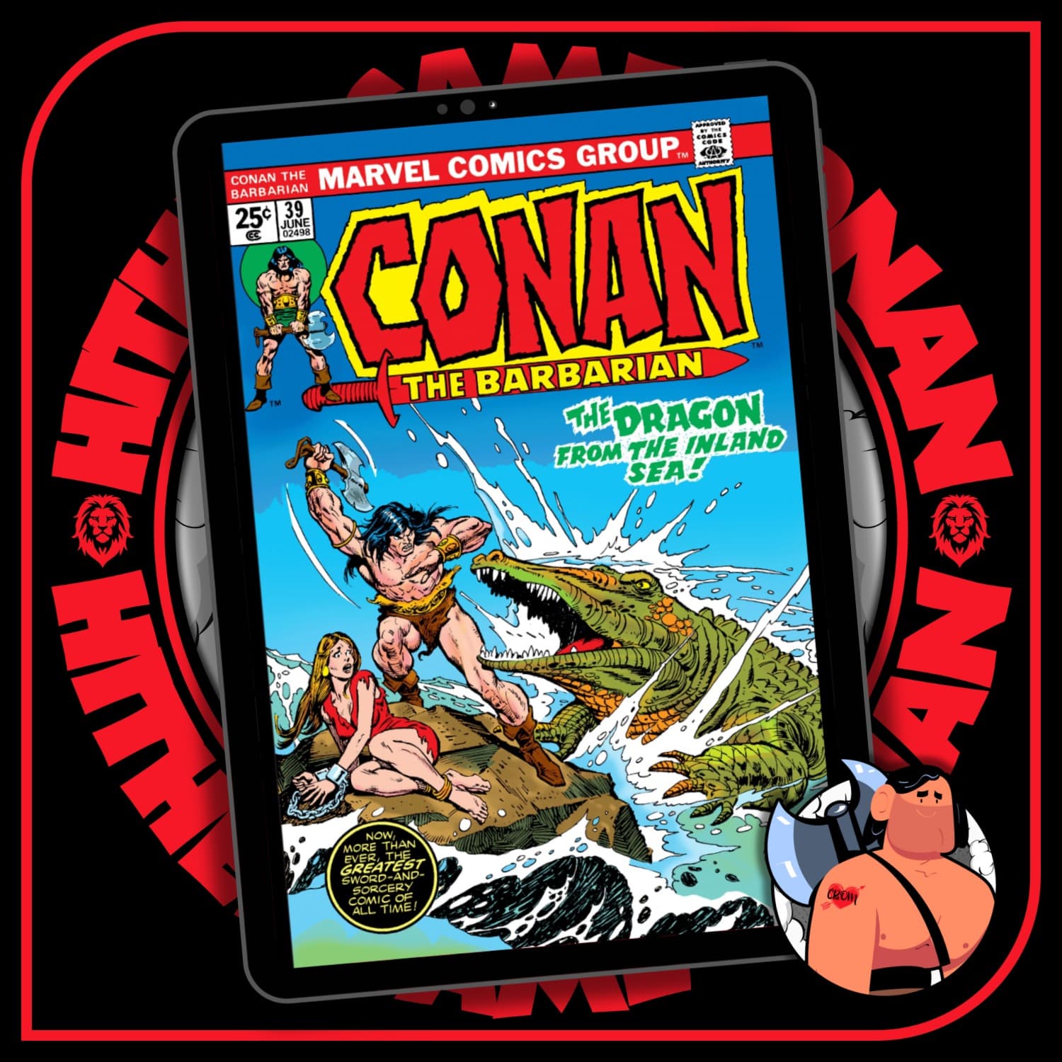 Conan the Barbarian #39 (1974) | The Dragon from the Inland Sea | 61 — Hither  Came Conan cover