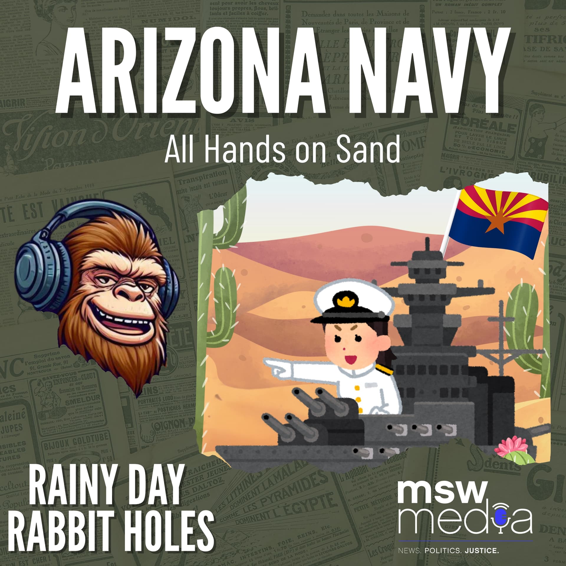 Arizona Navy 1934: When a Desert State Went to War — Rainy Day Rabbit Holes: History Unhinged cover