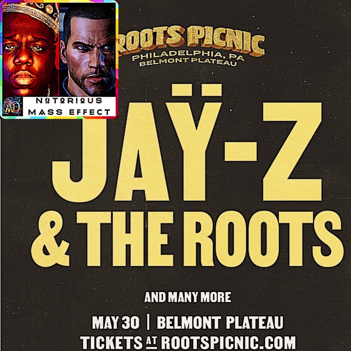 "JAY Z - ROOTS PICNIC 2026" - Analytic Dreamz: Notorious Mass Effect cover