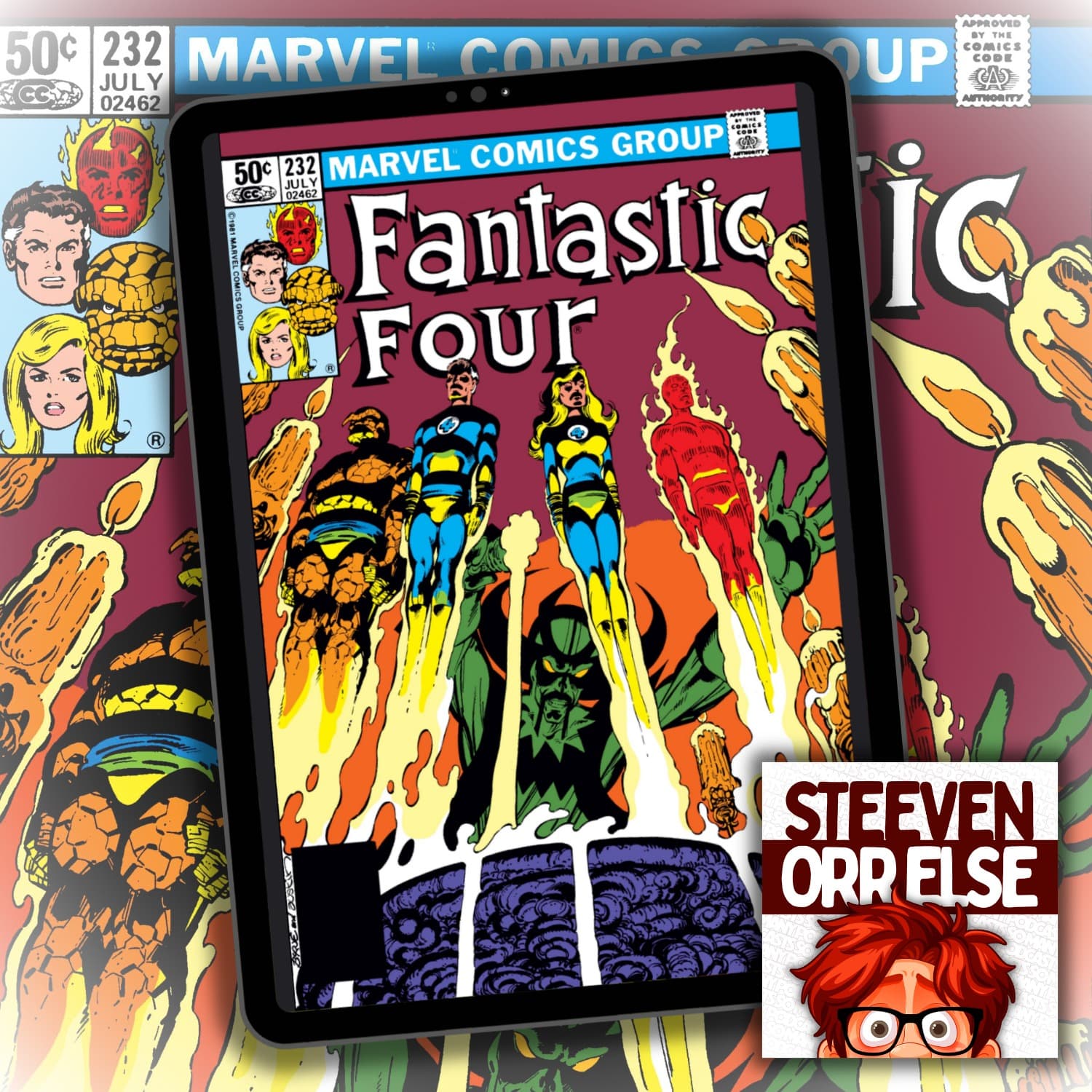 Fantastic Four #232 and The Adventures of Forager! - Hither  Came Conan cover