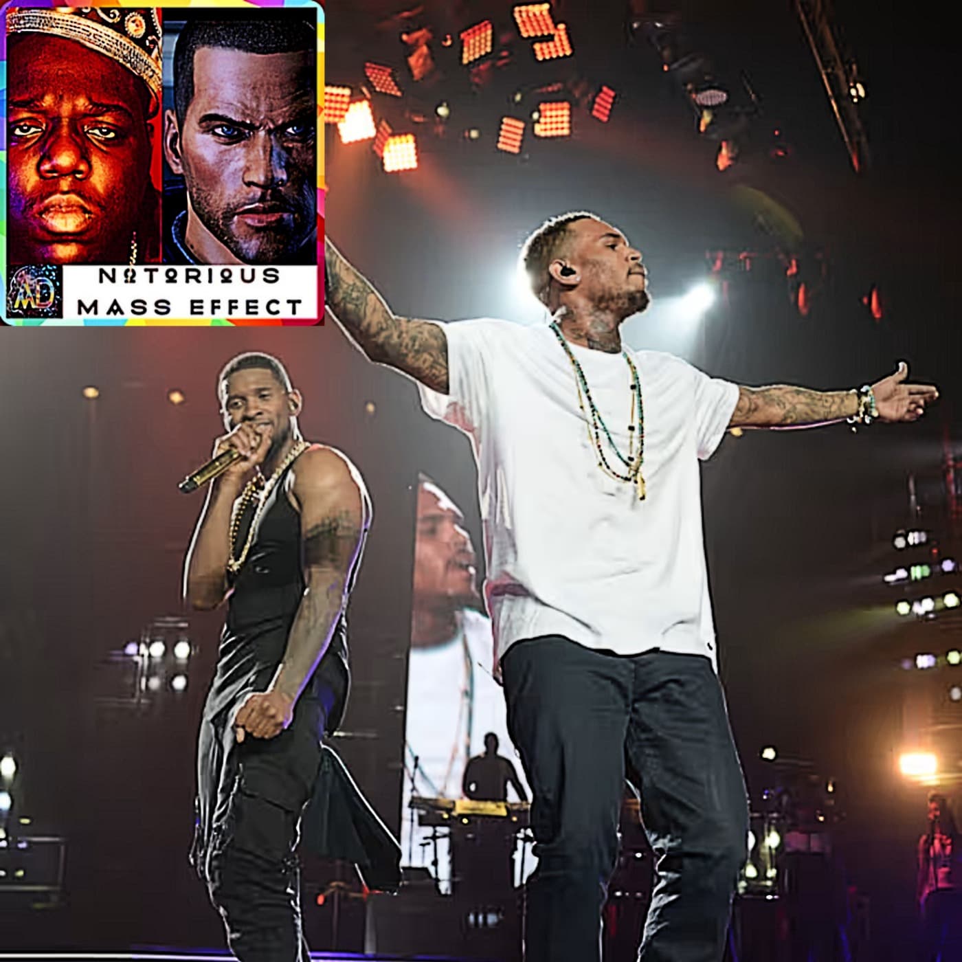 "CHRIS BROWN & USHER - R&B TOUR" - Analytic Dreamz: Notorious Mass Effect cover