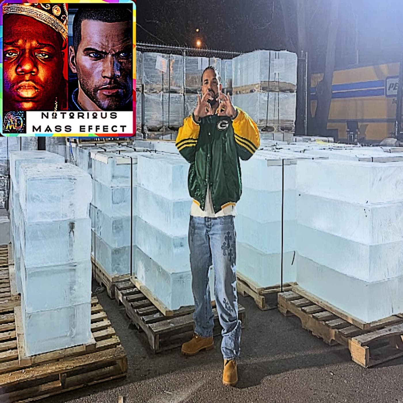 "DRAKE TEASES 'ICEMAN' RELEASE DATE INSIDE TORONTO ICE SCULPTURE" - Analytic Dreamz: Notorious Mass Effect cover