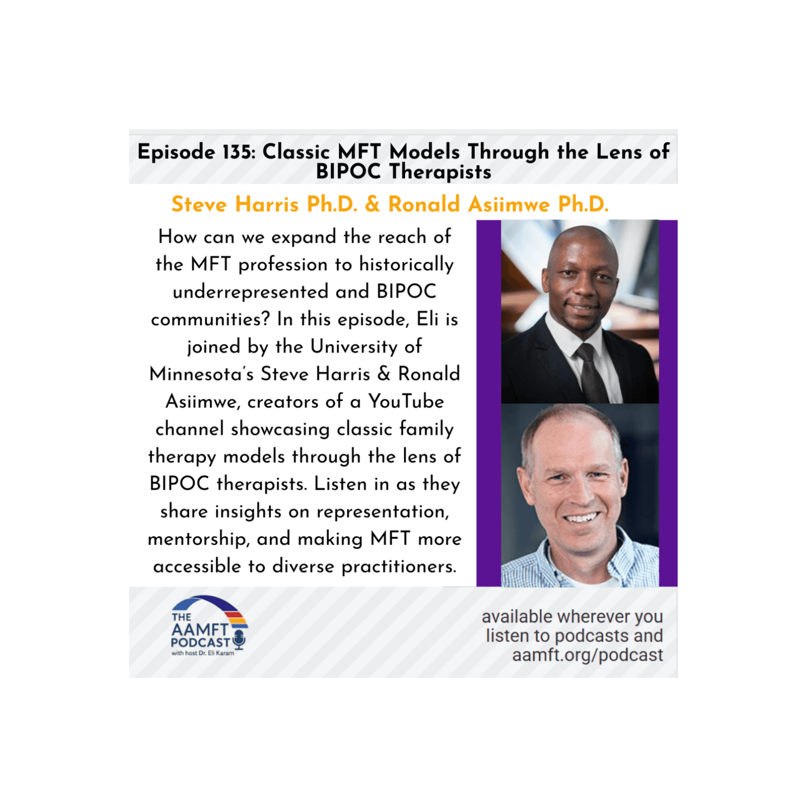Episode 135: Classic MFT Models Through the Lens of BIPOC Therapists - The AAMFT Podcast cover