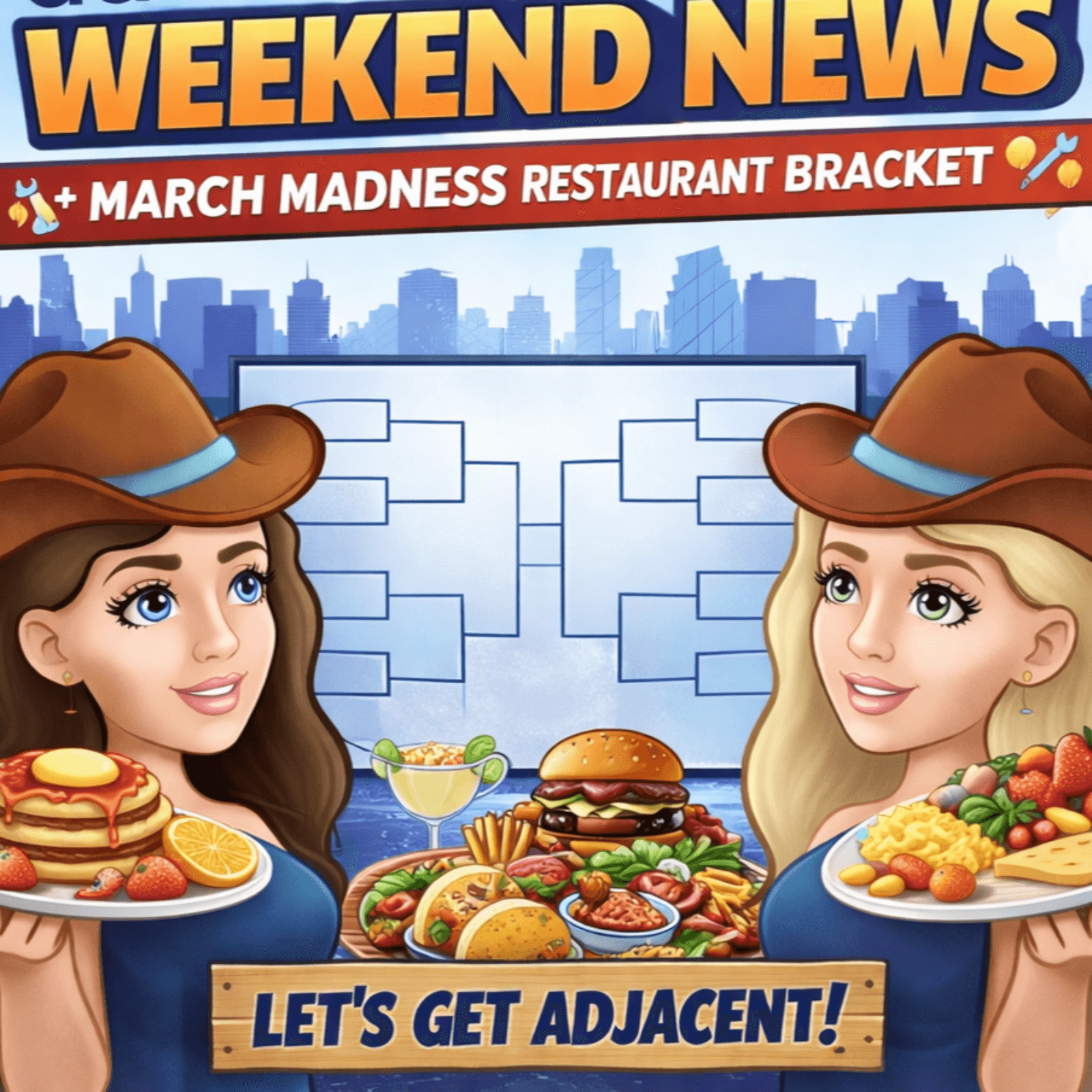 Adjacent Weekend News- March Madness- Brackets Due 4pm today! - Adjacent Podcast cover