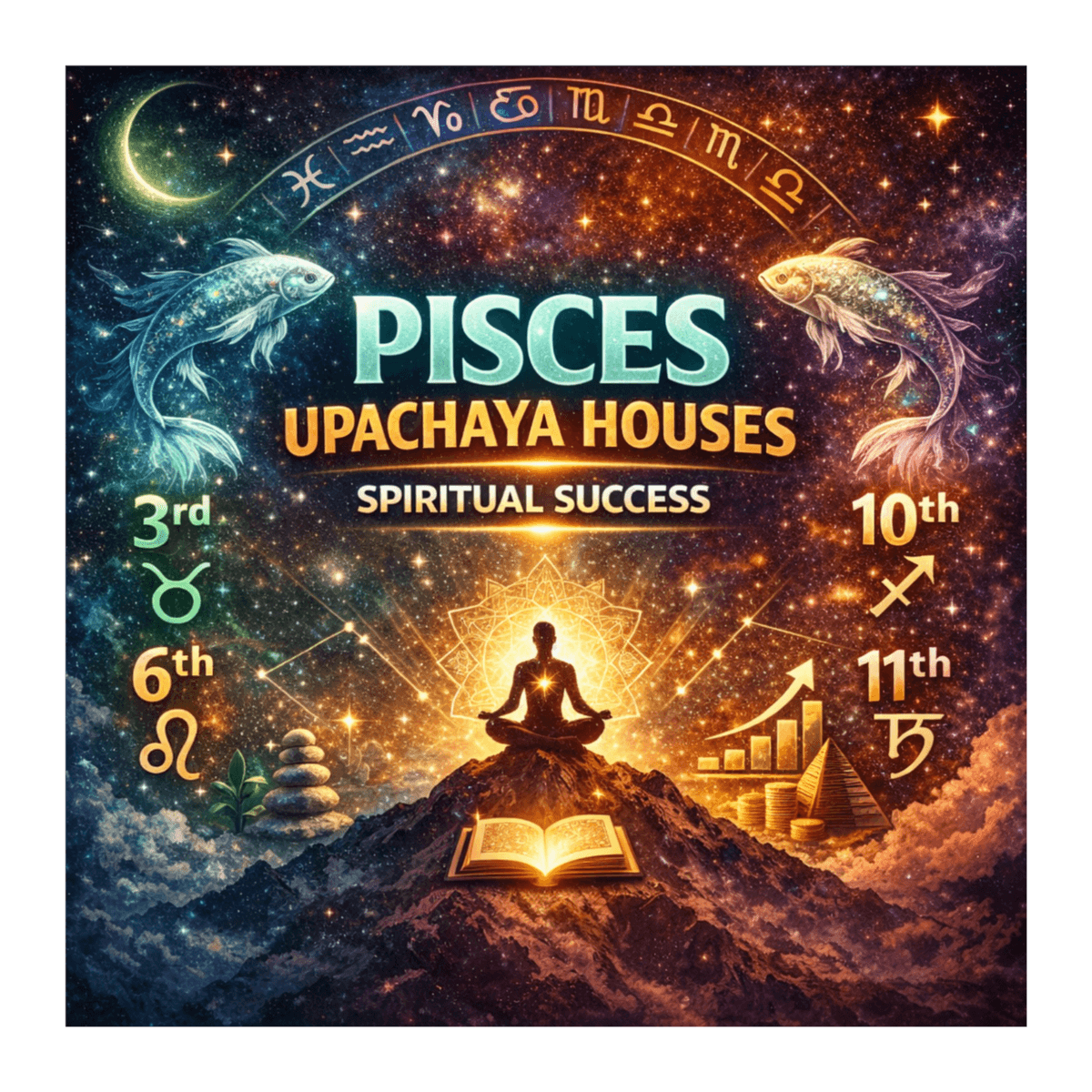 Pisces Rising Upachaya Houses Explained | Conscious Growth, Career & Dharma in Vedic Astrology - Vedic Astrology : Ancient Wisdom for Modern Human cover