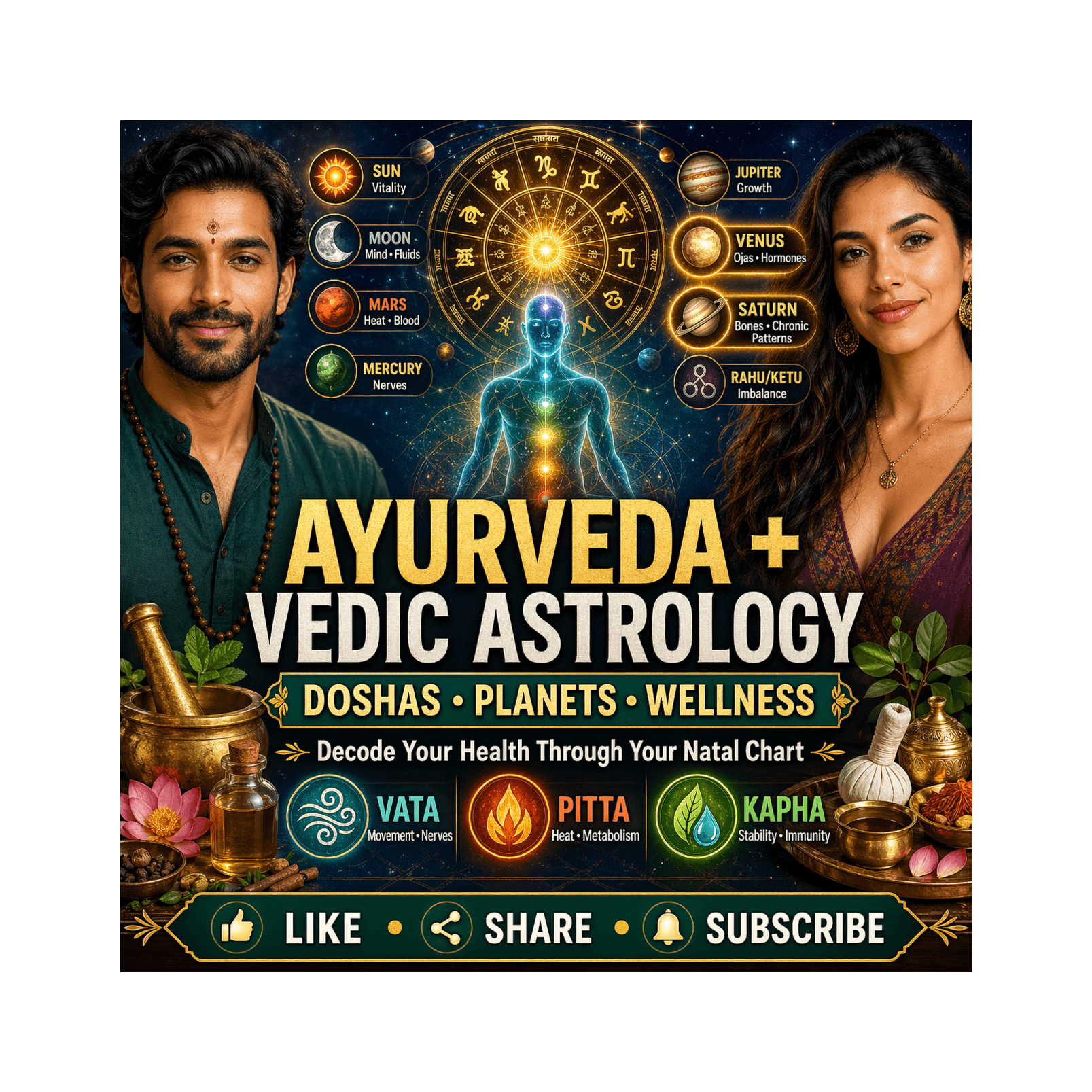 Ayurveda & Vedic Astrology: Mahadasha Timing for Holistic Wellness - Saturn and Venus — Vedic Astrology : When Your Soul Matters More! cover