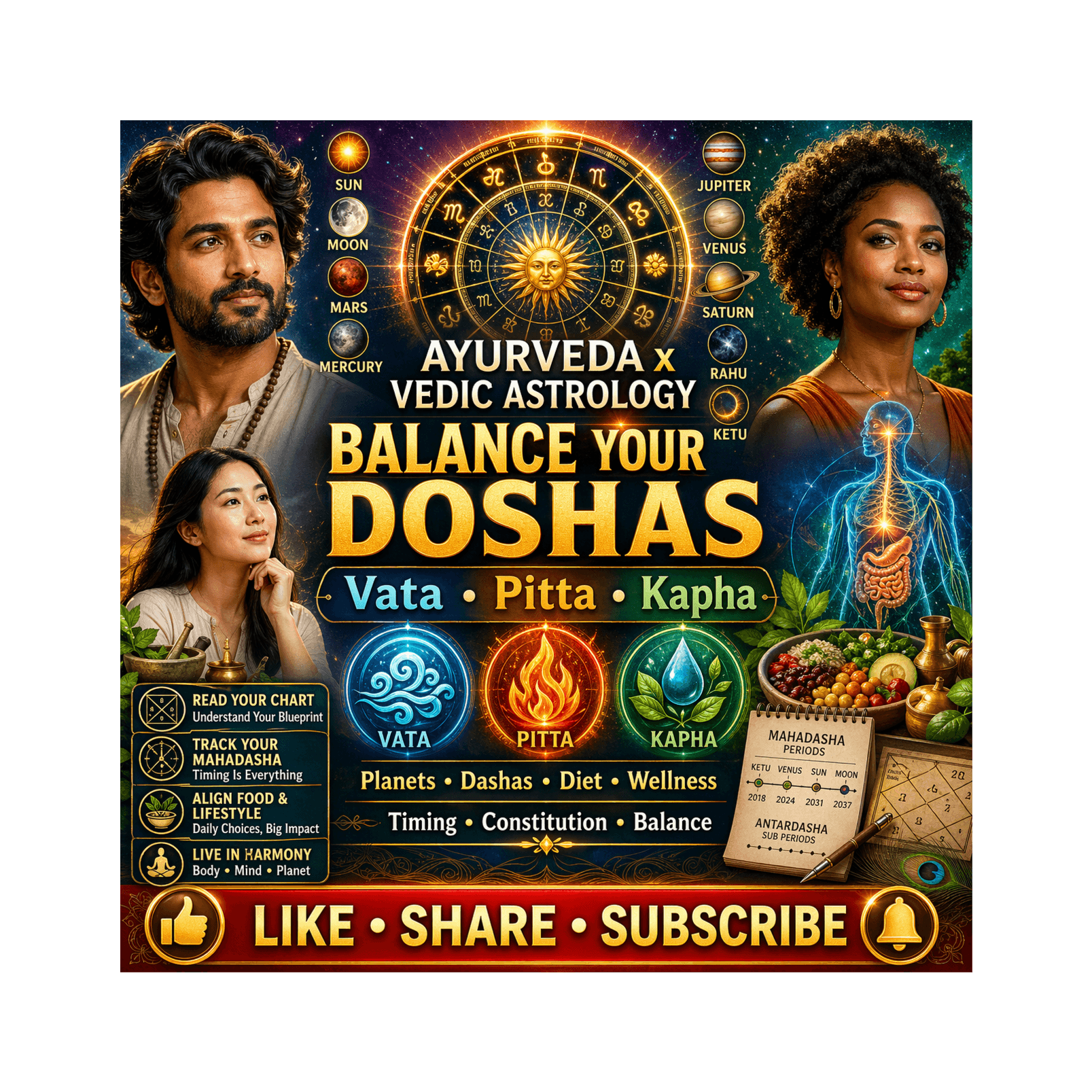 Introduction to Wellness Podcast - Ayurveda & Vedic Astrology: Doshas & Daily Wellness Alignment — Vedic Astrology : When Your Soul Matters More! cover
