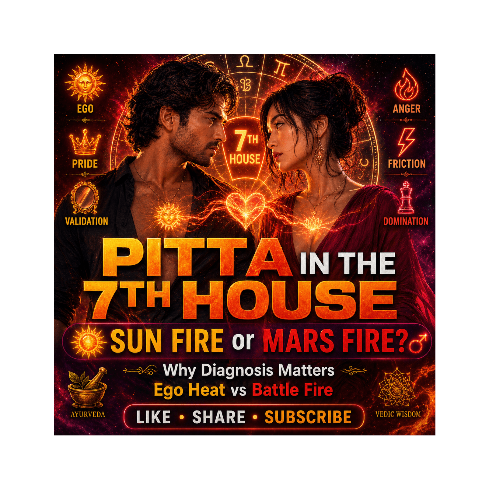 7th House Pitta: Sun vs Mars in Relationships, Hormones & Sexual Energy - Vedic Astrology : When Your Soul Matters More! cover