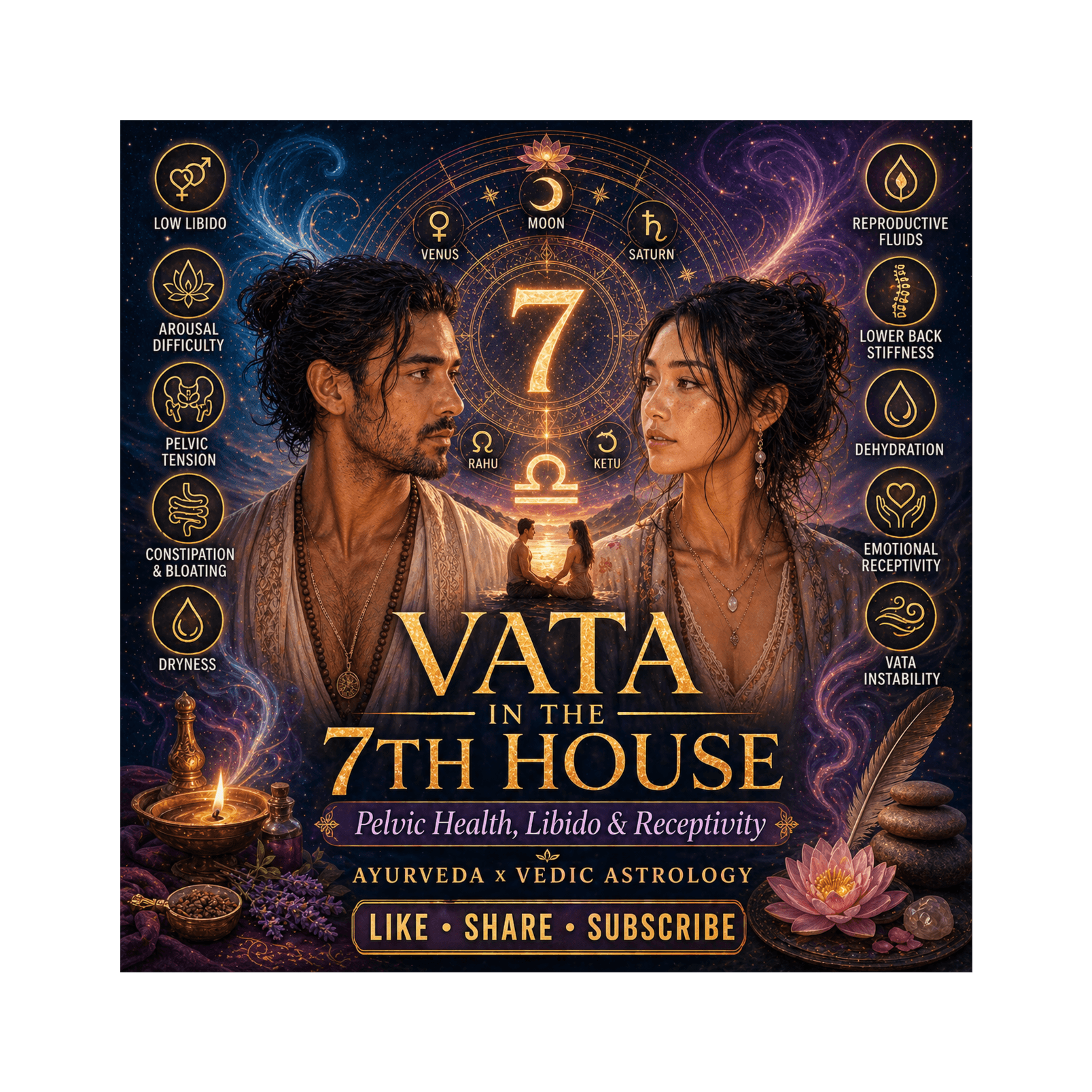 Vata in the 7th House: Pelvic Dryness, Libido Instability & Relationship Healing - Vedic Astrology : When you are more than your Chart ! cover