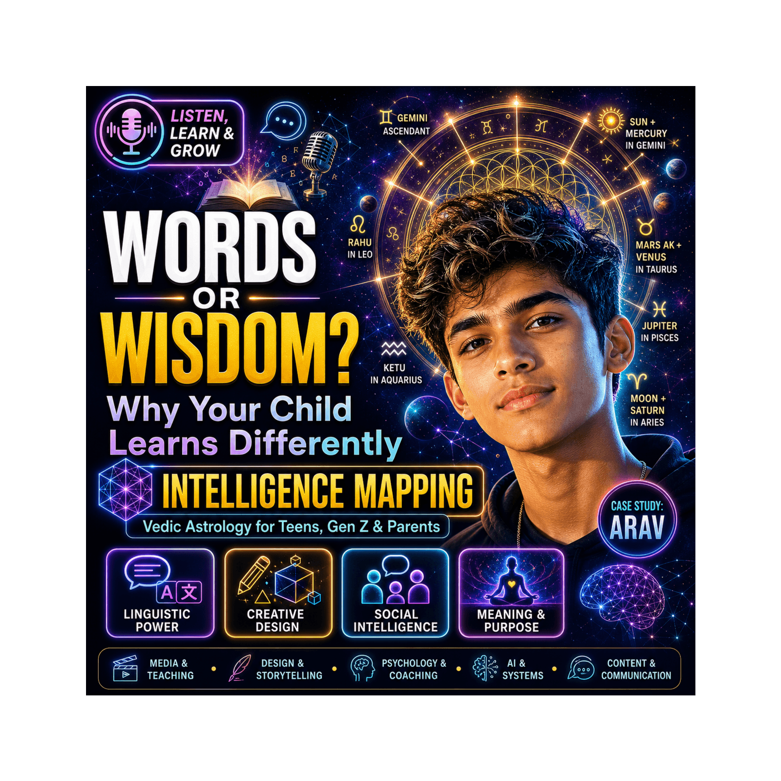 Mercury-Led Child Intelligence: Vedic Astrology Map for Youth, GenZ & Parents - Vedic Astrology : When Your Soul Matters More! cover