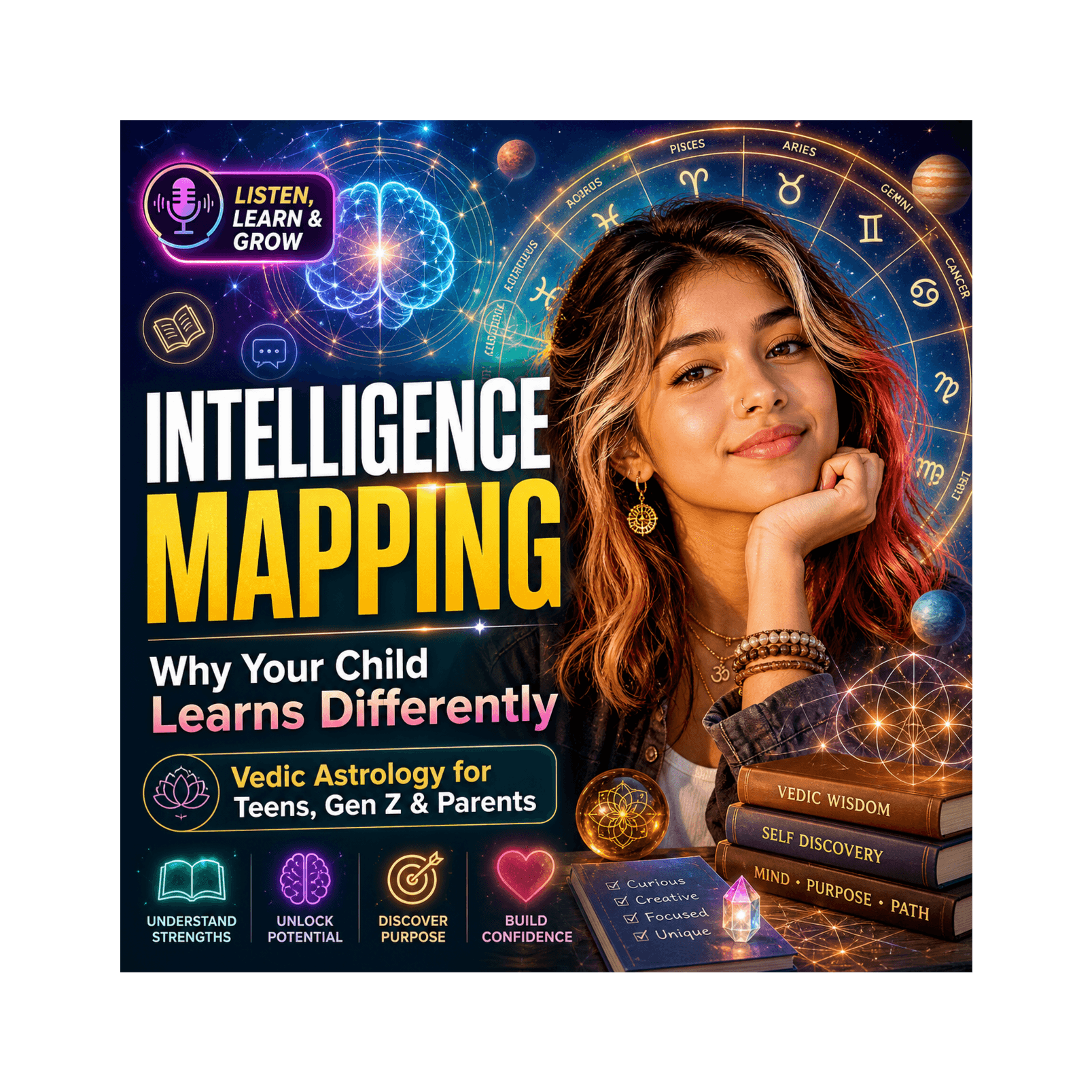 Your Child’s Intelligence Type: Vedic Astrology Personality Map for Youth & GenZ - Vedic Astrology : When Your Soul Matters More! cover