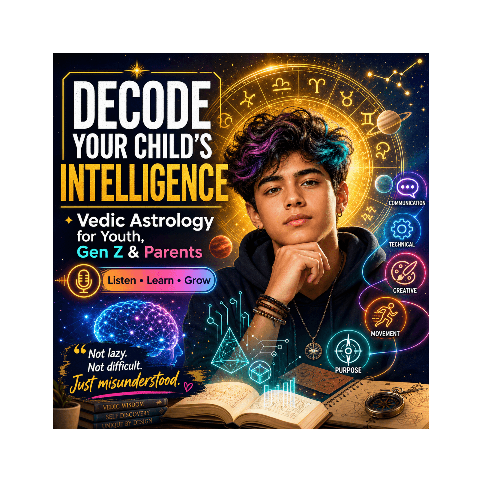 Decode Hybrid Intelligence with Vedic Astrology: Is Your Child Misread? - Vedic Astrology : When Your Soul Matters More! cover