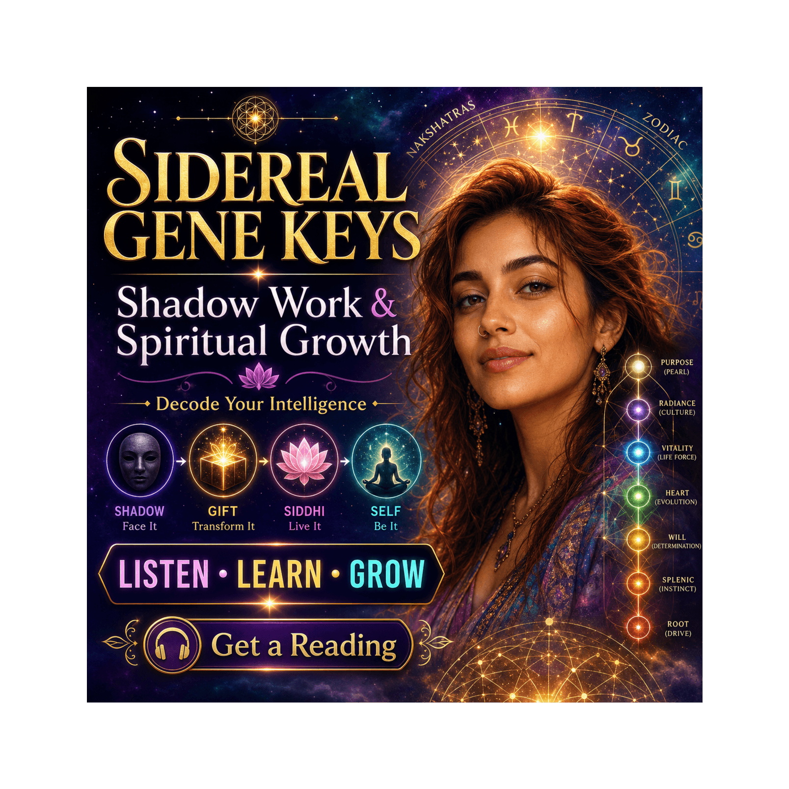 Sidereal Gene Key Shadow Work: Intelligence Types & Vedic Hologenetic MapDescription — Vedic Astrology : When Your Soul Matters More! cover