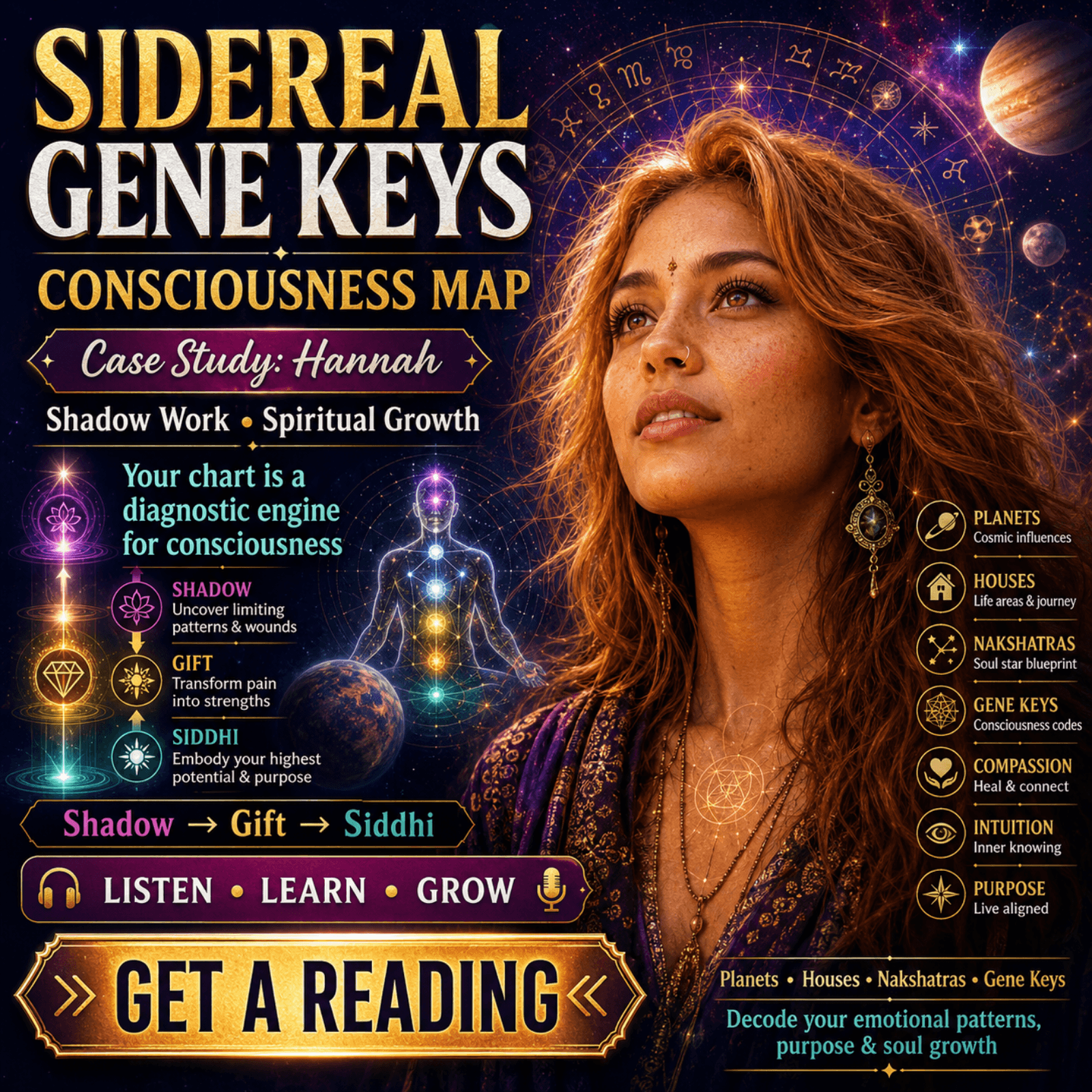 Sidereal Gene Keys: Shadow Work Through Vedic Astrology & Consciousness Mapping — Vedic Astrology : When Your Soul Matters More! cover