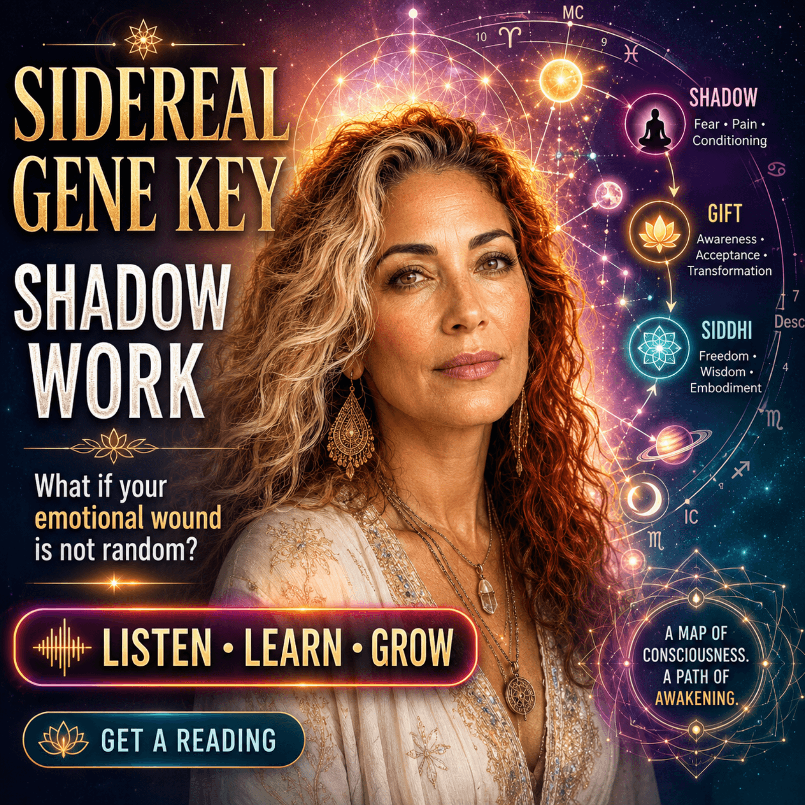 Joanne’s Sidereal Gene Key Map: Shadow Work, Karma & Consciousness Awakening — Vedic Astrology : When Your Soul Matters More! cover