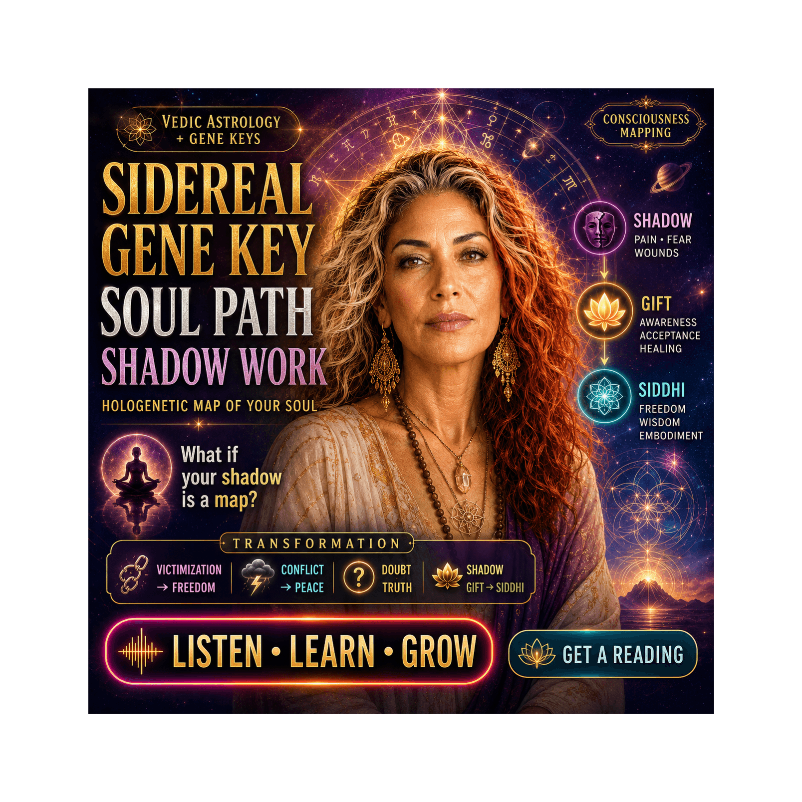 Michael’s Sidereal Gene Key Shadow Work Map | From Victimization to Freedom — Vedic Astrology : When Your Soul Matters More! cover
