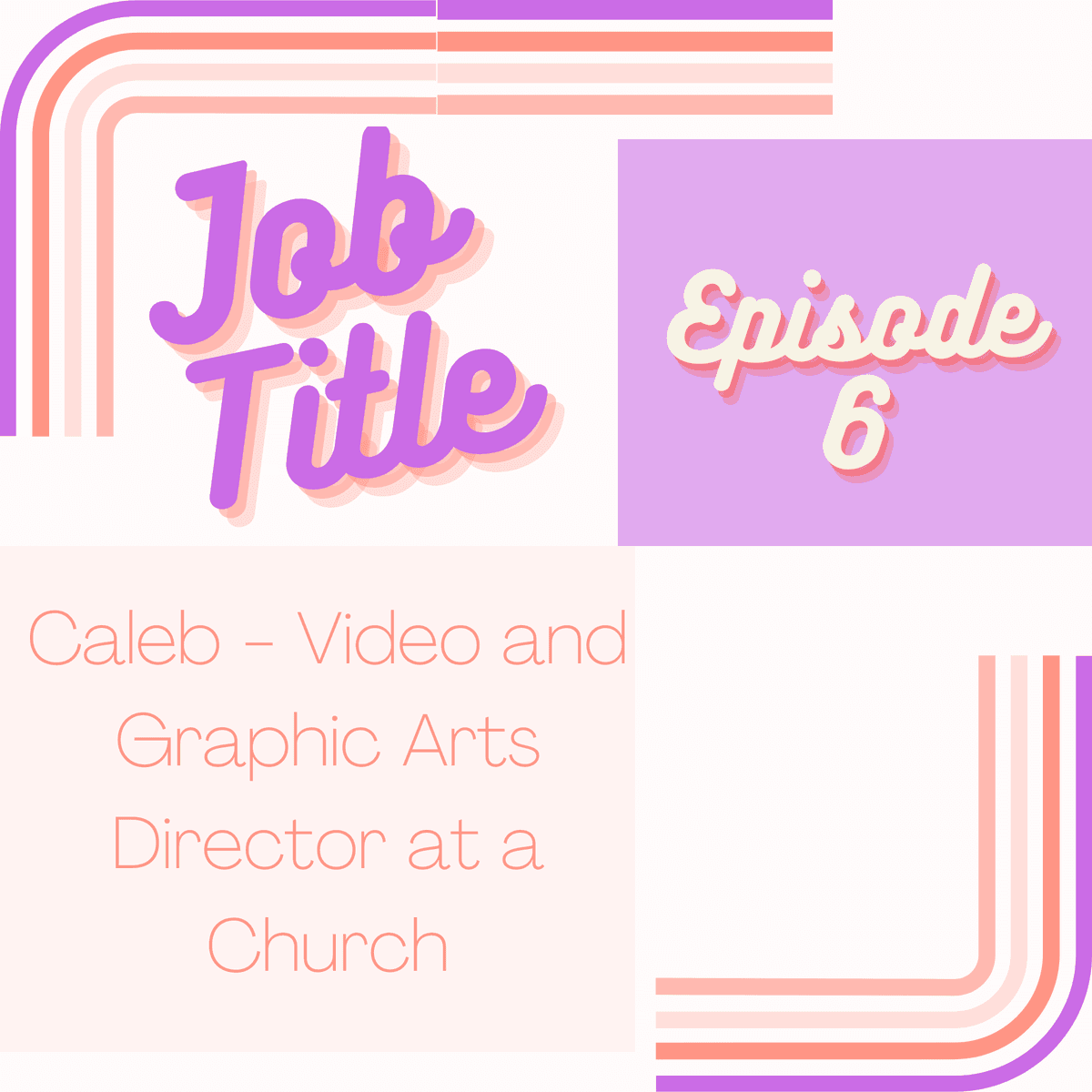 Caleb - Video and Graphic Arts Director at a Church - Job Title cover