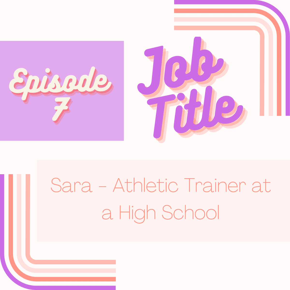 Sara - Athletic Trainer at a High School - Job Title cover