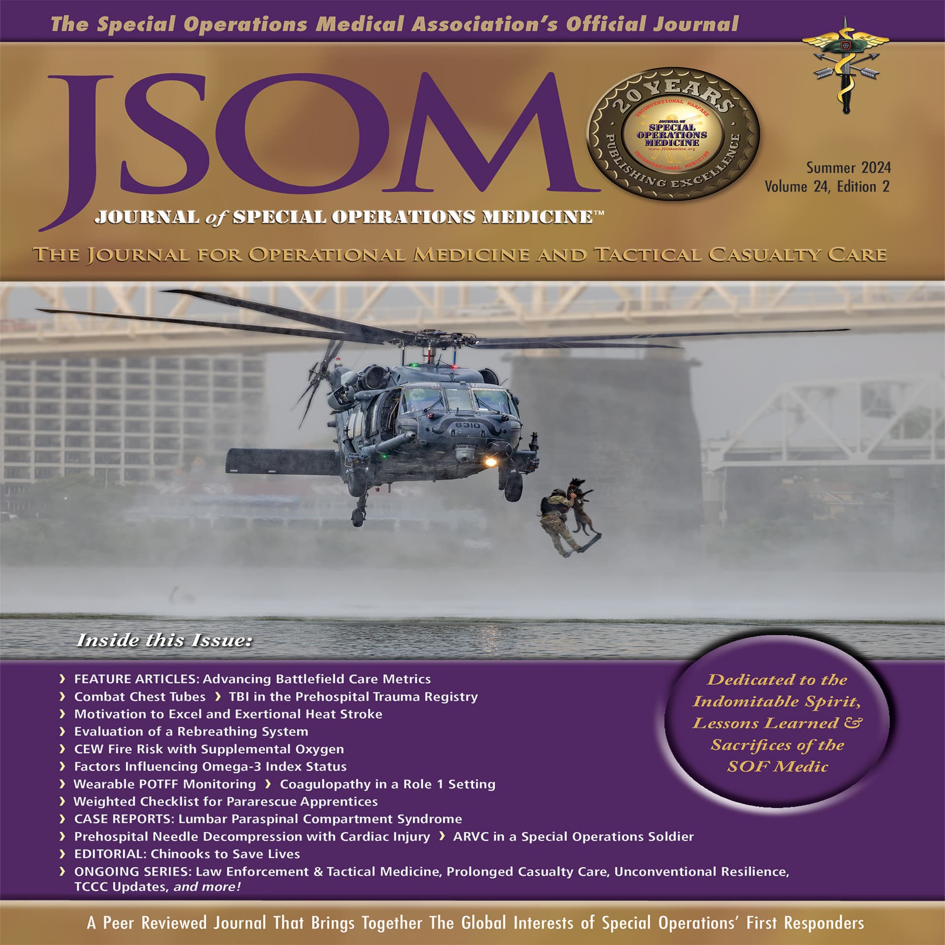 Summer 2024 JSOM Podcast - Journal of Special Operations Medicine - Podcasts cover