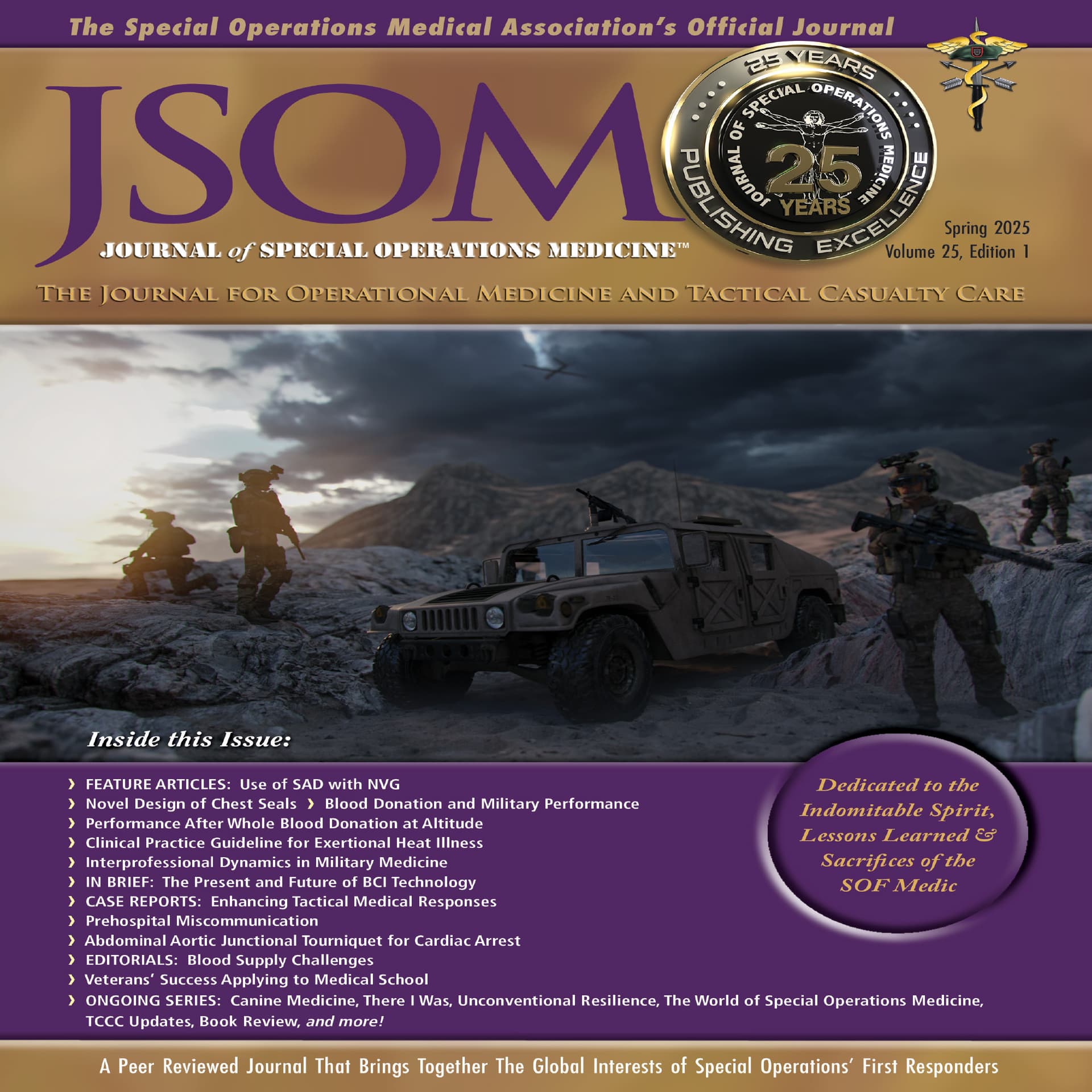 Spring 2025 JSOM Podcast - Journal of Special Operations Medicine - Podcasts cover