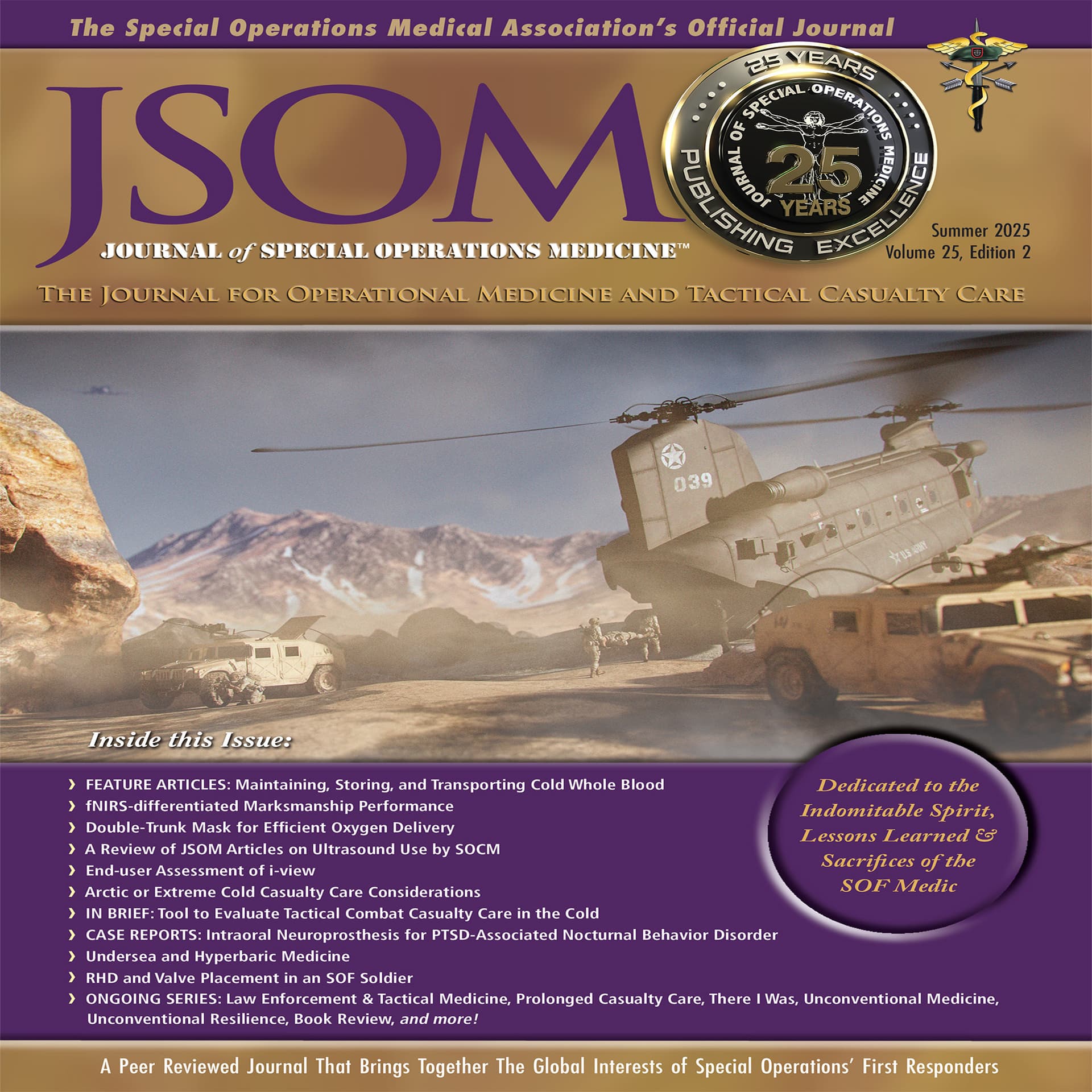 Summer 2025 JSOM Podcast - Journal of Special Operations Medicine - Podcasts cover