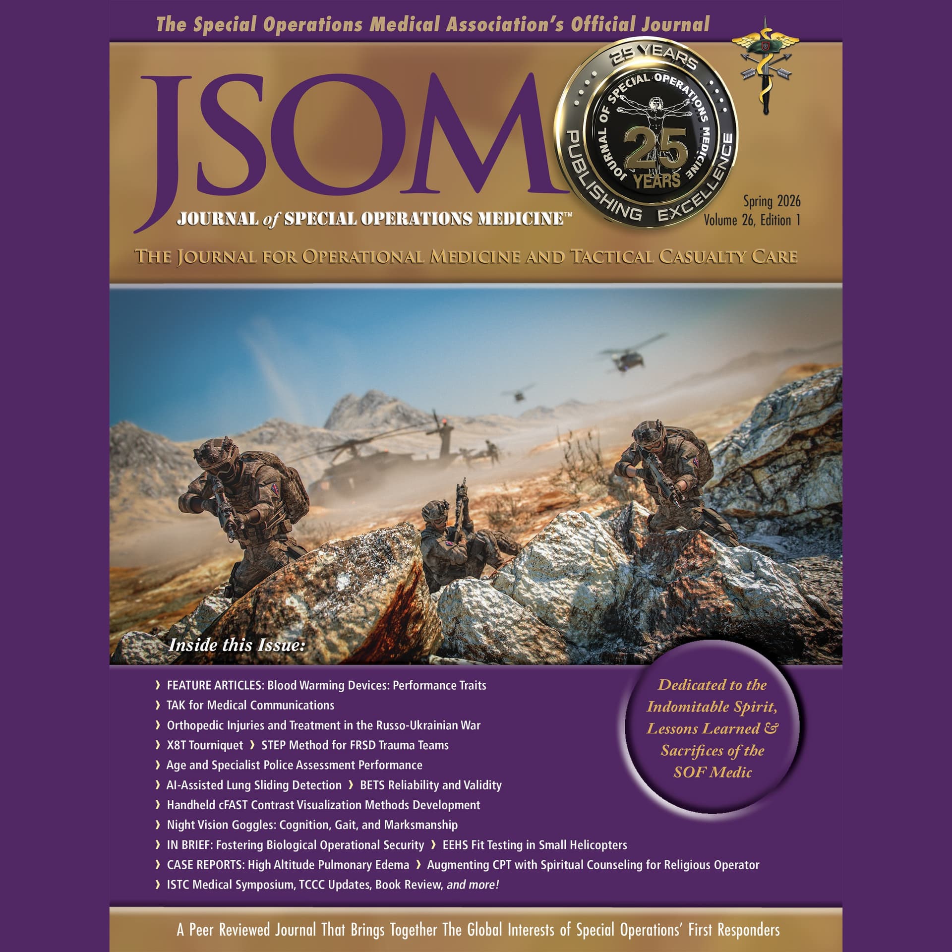 Spring 2026 JSOM Podcast — Journal of Special Operations Medicine - Podcasts cover