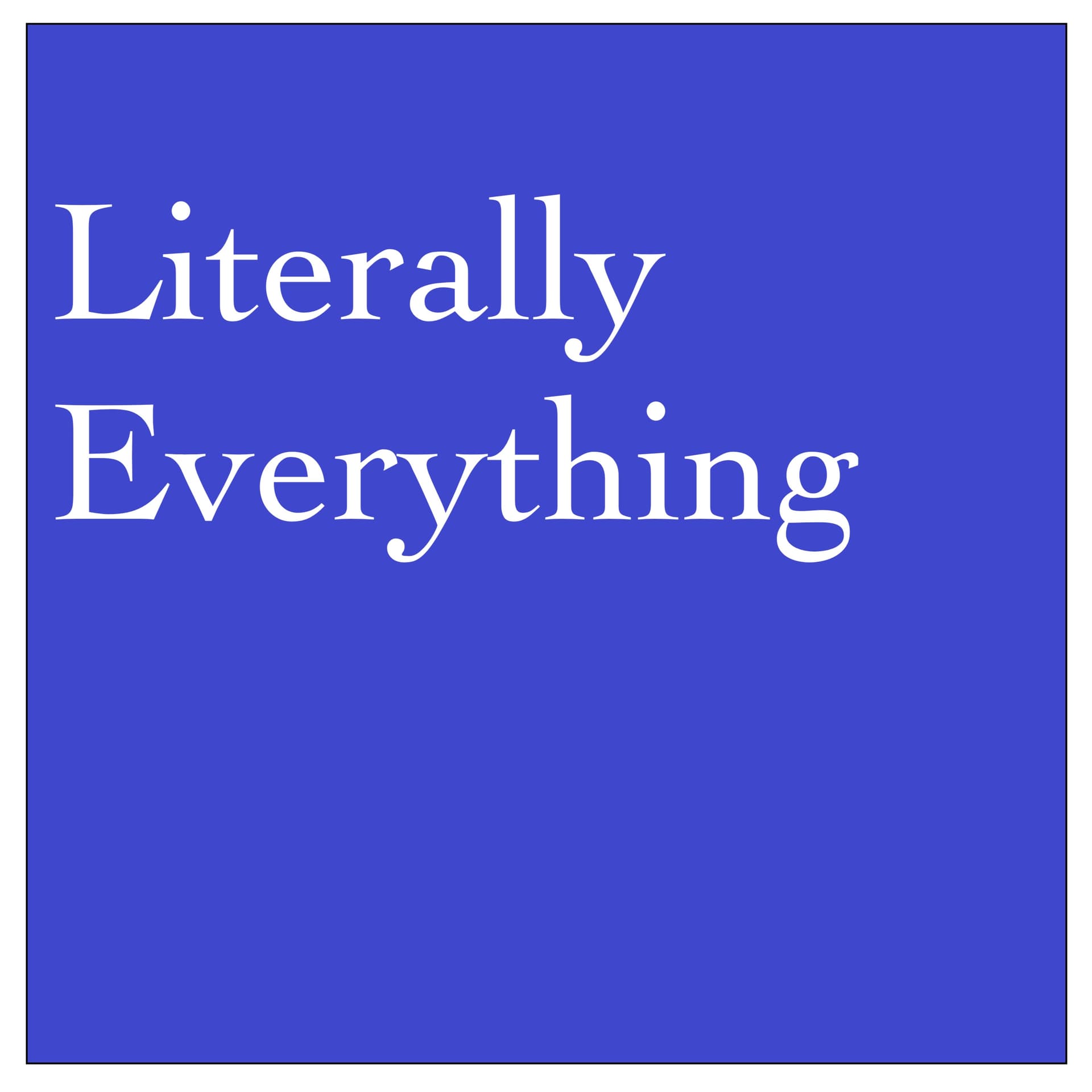 Literally Everything cover