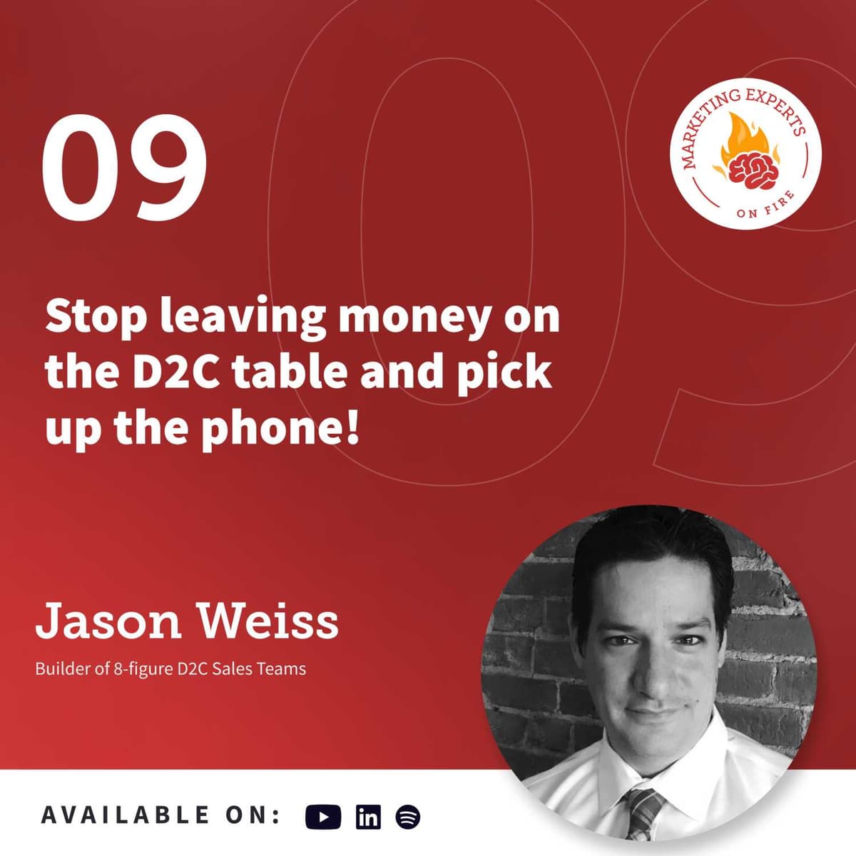 Using the phone to drive d2c sales - with Jason Weiss - eCommerce on Fire cover