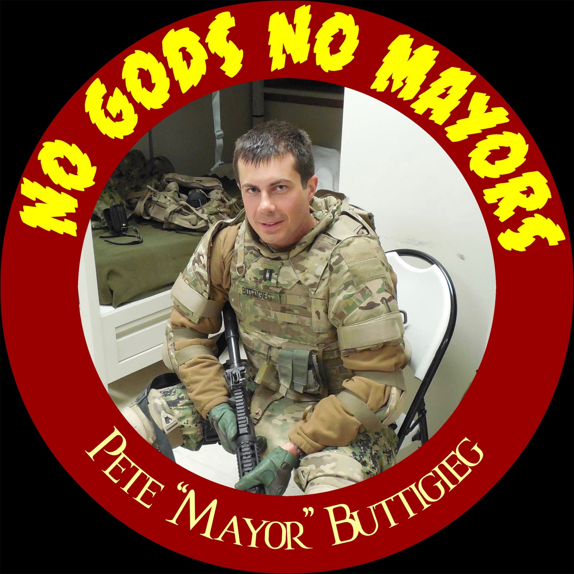 Peter "Mayor" Buttigieg, with Cory Doctorow - No Gods No Mayors cover