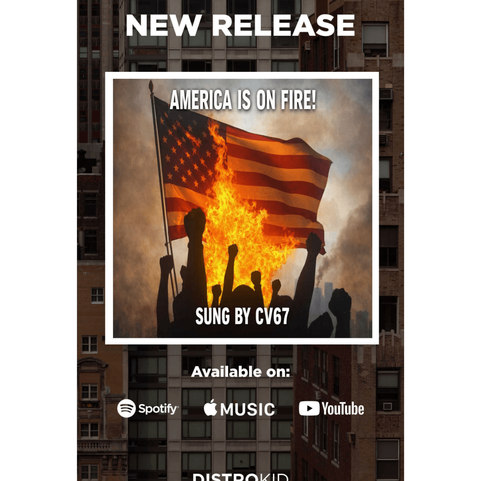 PROMO OF "AMERICA ON FIRE" - ROBERT VALOR MUSIC   (Producer/Songwriter) cover