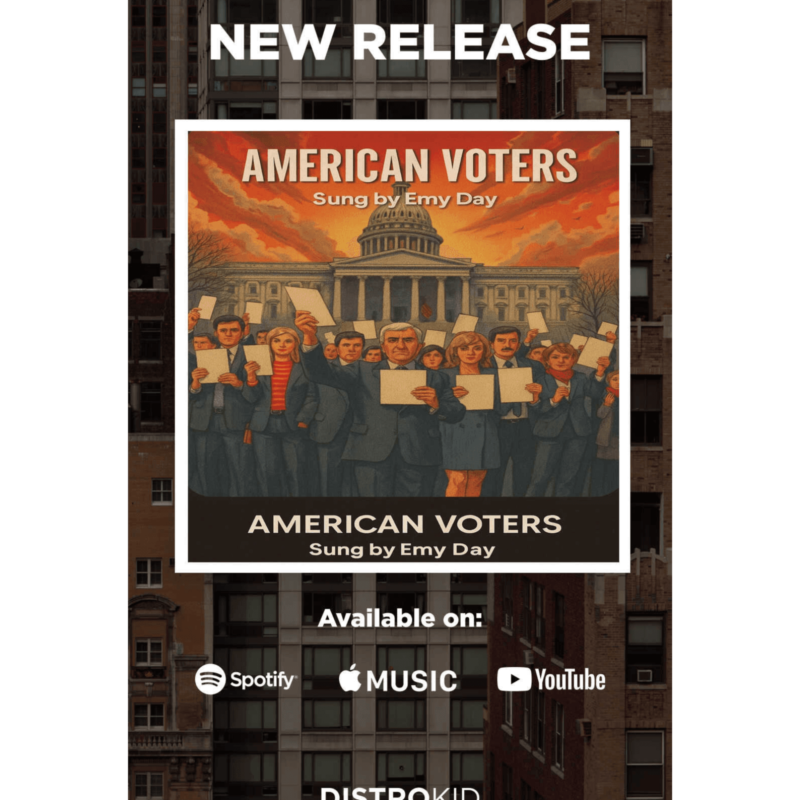 PROMO for AMERICAN VOTERS (A Protest Song that will make you weep) — ROBERT VALOR MUSIC   (Producer/Songwriter) cover