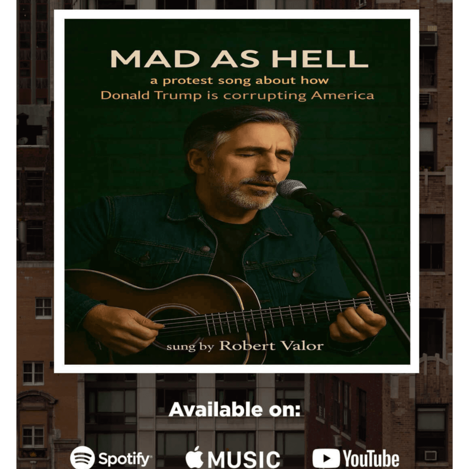 PROMO FOR NEW SONG "MAD AS HELL" BY THE ROBERT VALOR PROJECT - ROBERT VALOR MUSIC   (Producer/Songwriter) cover