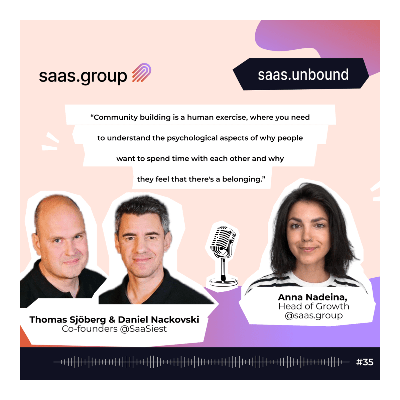 Building Europe's largest B2B SaaS community with Thomas Sjöberg and Daniel Nackovski @SaaSiest - saas.unbound cover