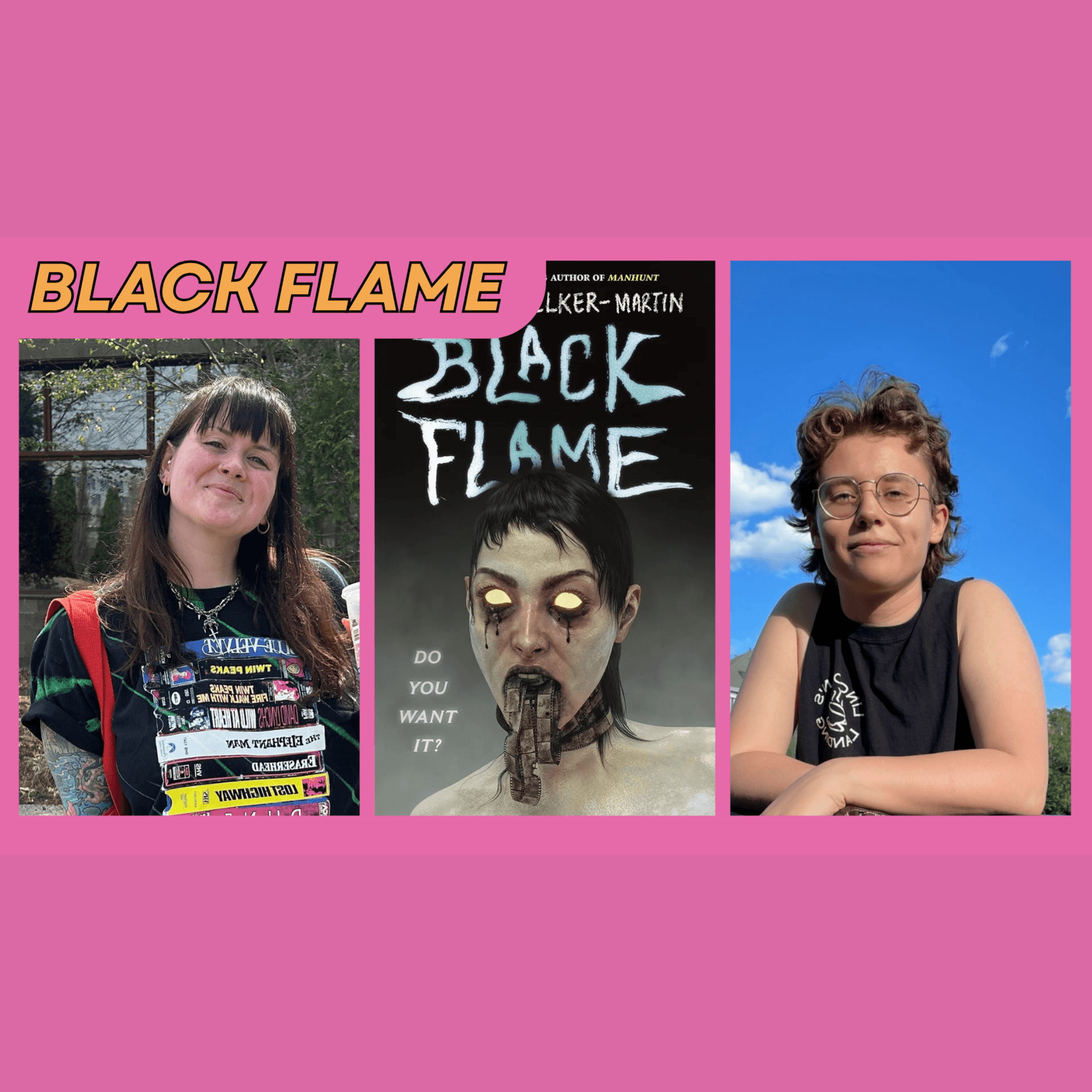 Book Discussion - Black Flame by Gretchen Felker-Martin - Shelving Cart cover