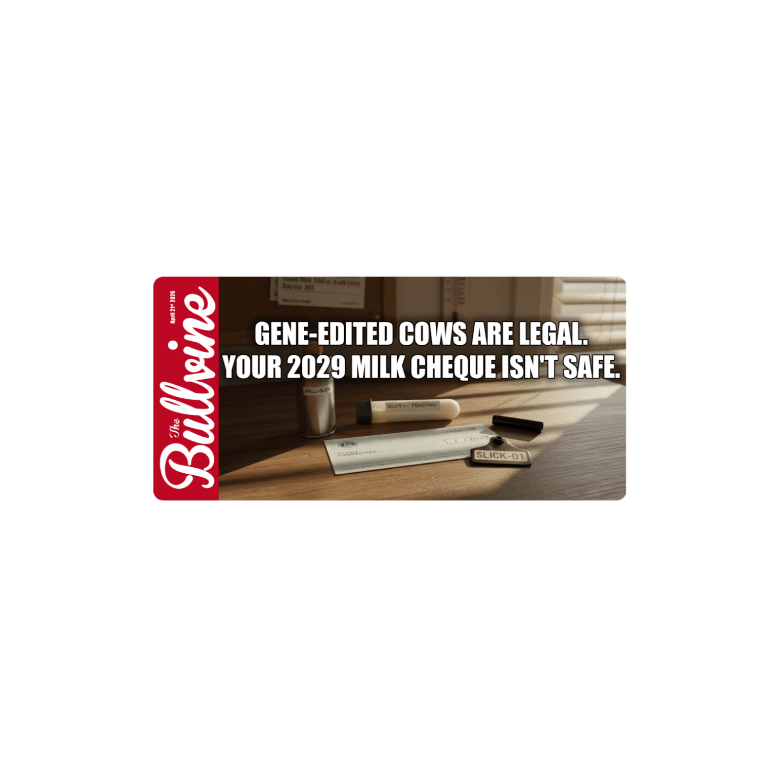 E542 Gene-Edited Cows Are Legal. Your 2029 Milk Cheque Isn’t Safe. - The Bullvine cover