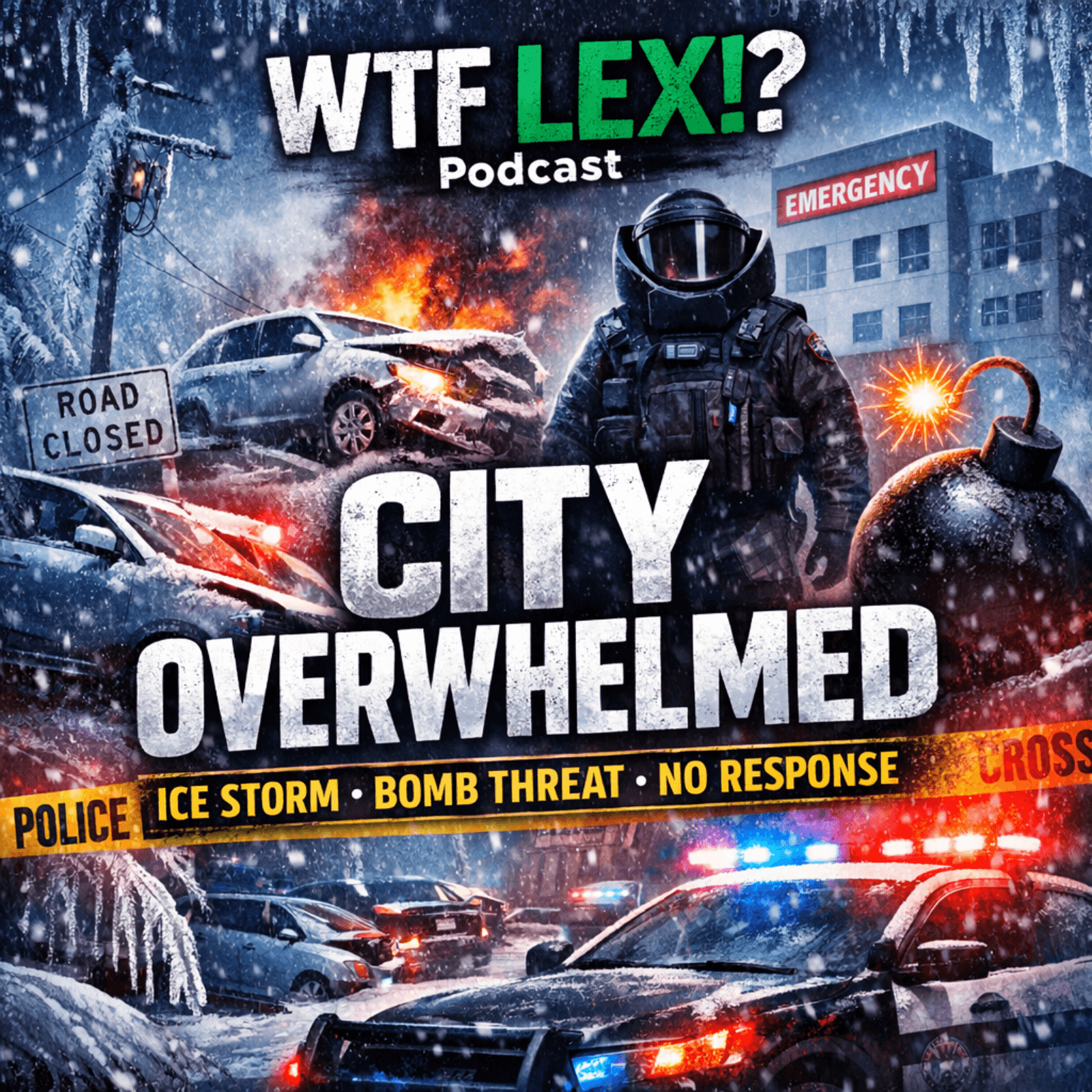 St Joe Bomb Threat, Officer J McCullough, and Another icy mess on St Paddy's Day.  — WTF LEX!? cover