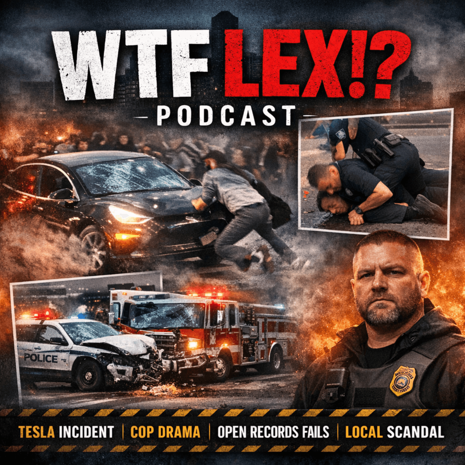 Baddy in a Tesla, Cops vs handcuffed man, and Cops vs Fire Dept.  - WTF LEX!? cover