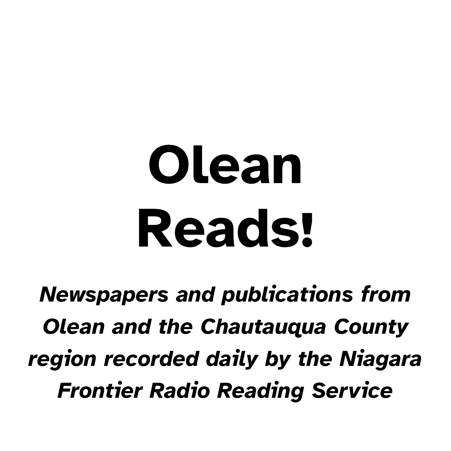 WSJ Monday - Olean Reads cover