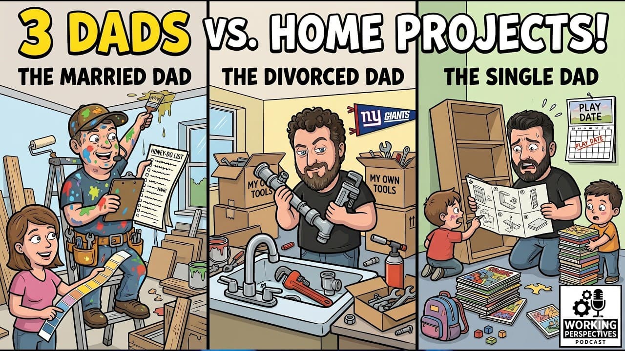 Ep. 550 - DIY Disasters & Triumphs! 3 Dads Debate Projects Around the House! #dadlife #parents - WORKING PERSPECTIVES PODCAST!! cover