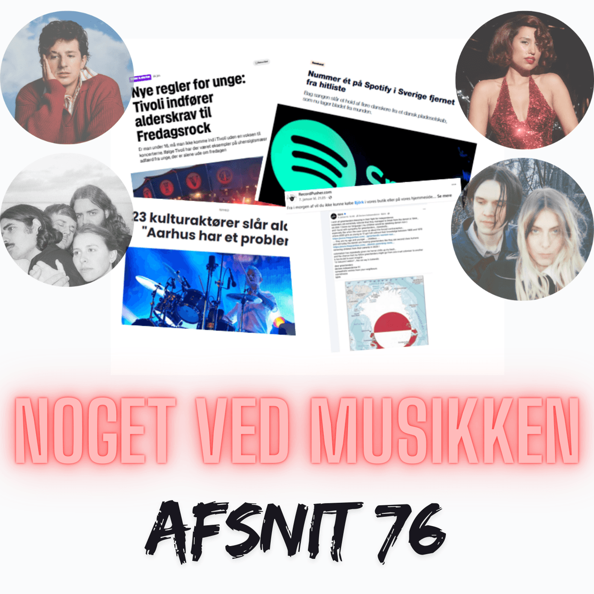 Afsnit 76: RAYE, Rigmor, Charlie Puth, Snuggle, Björk, DJO, Malu Pierini & EU Airplay Top 40 - 2/2-91 - Noget Ved Musikken cover