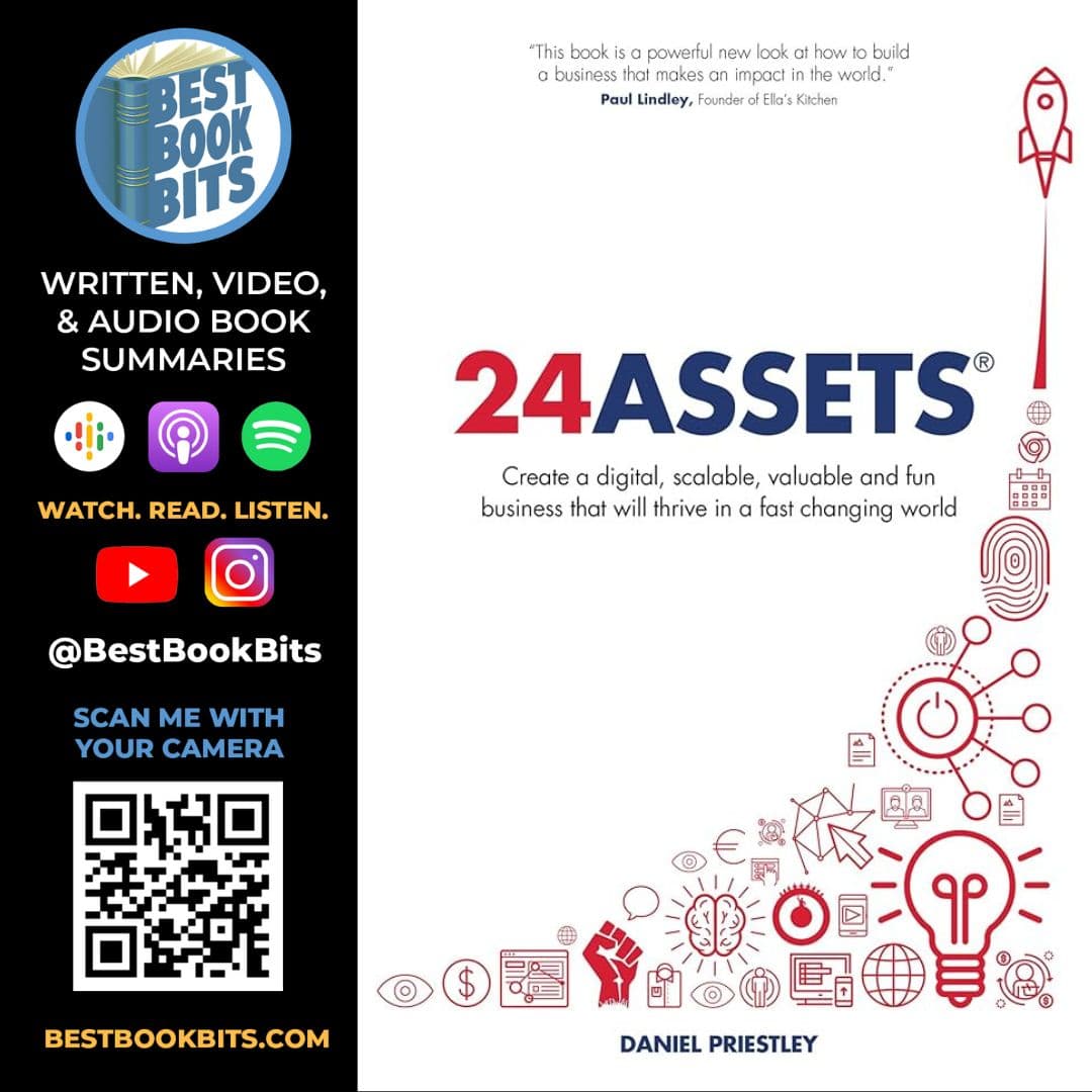 24 Assets: Create a digital, scalable, valuable and fun business that will thrive in a fast changing world by Daniel Priestley | Book Summary - Bestbookbits cover